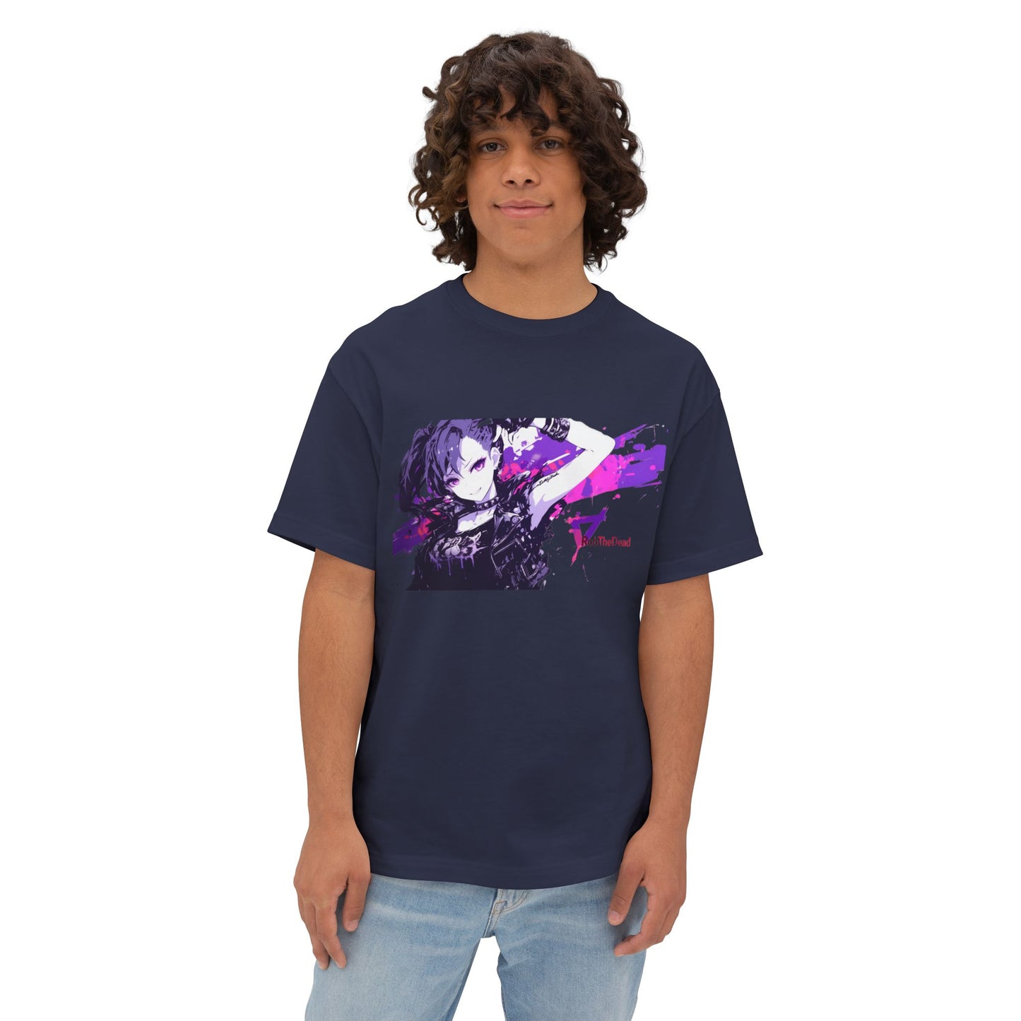 Punk Anime Girl Paint Splatter T-Shirt