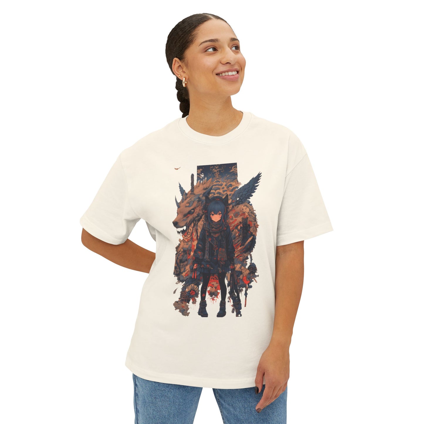 Oversized T-Shirt Dragon Warrior Emblem Tee