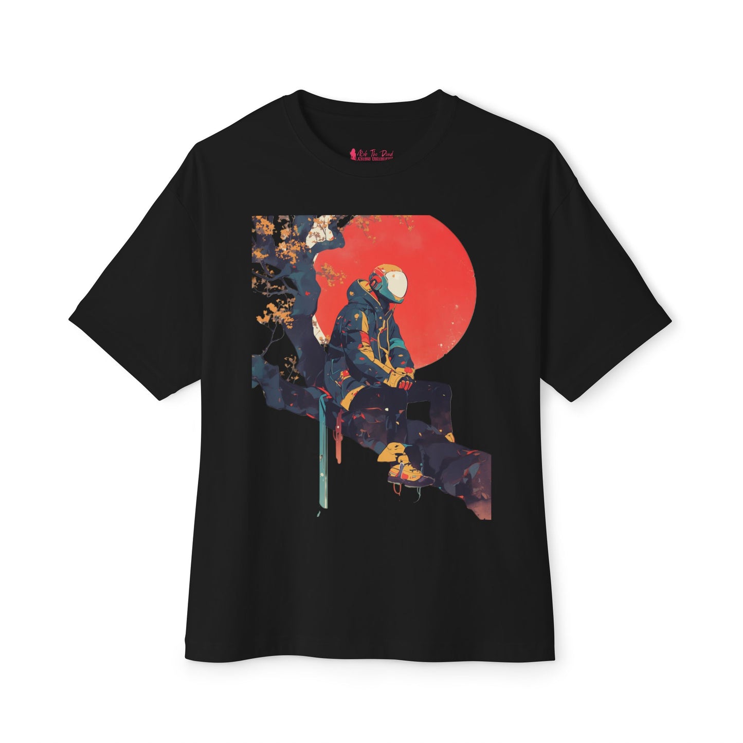 Oversized Tee - Cyber Kid Resting on Tree Branch