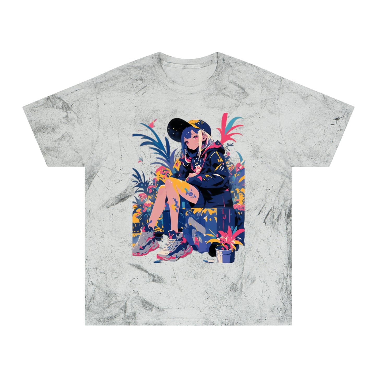 Surrealist Floral Hip Hop Girl T-Shirt