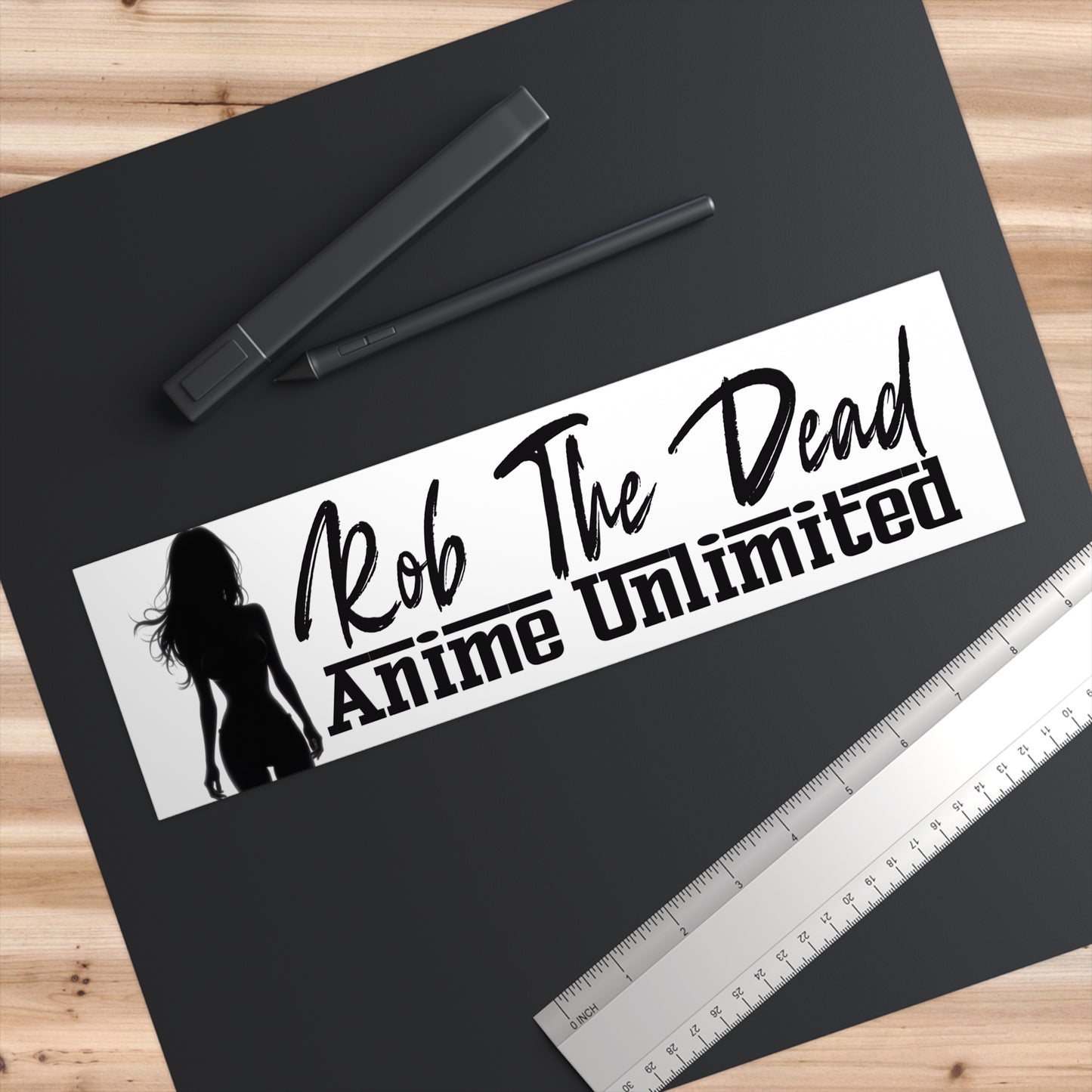 Rob The Dead Logo Sticker- Black