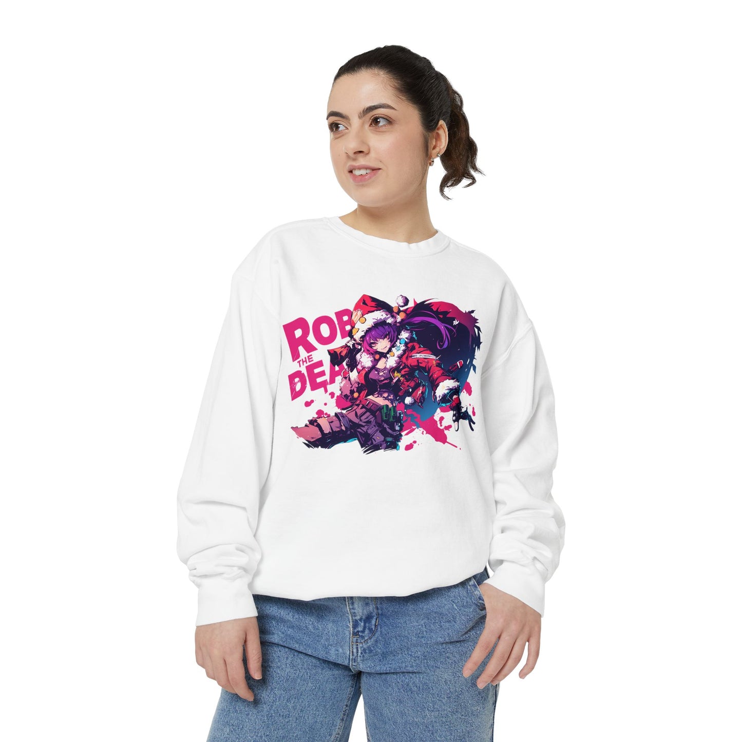 Sweatshirt Holiday Gift Delivery Anime Girl