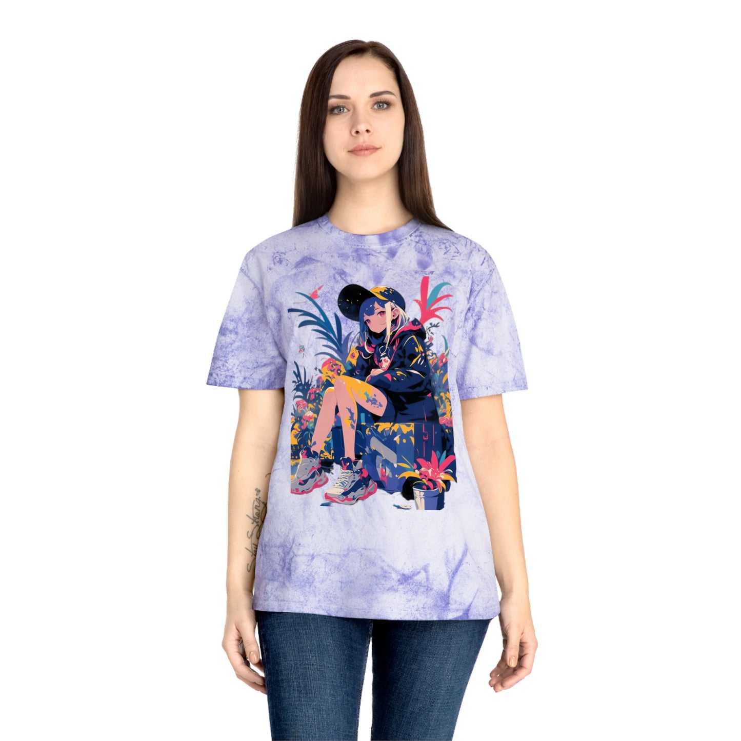 Surrealist Floral Hip Hop Girl T-Shirt