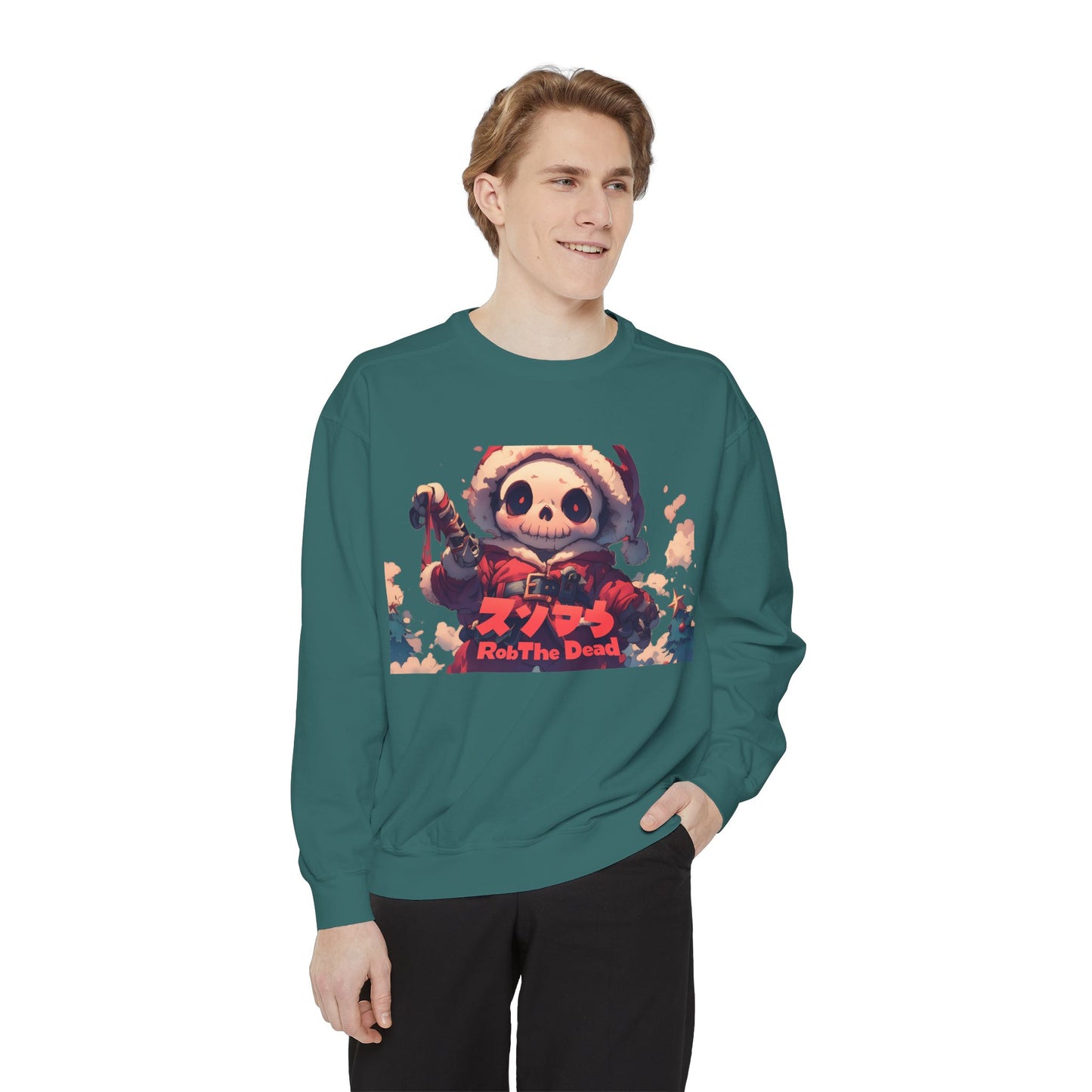 Holiday Skellie Anime Snowman Sweatshirt