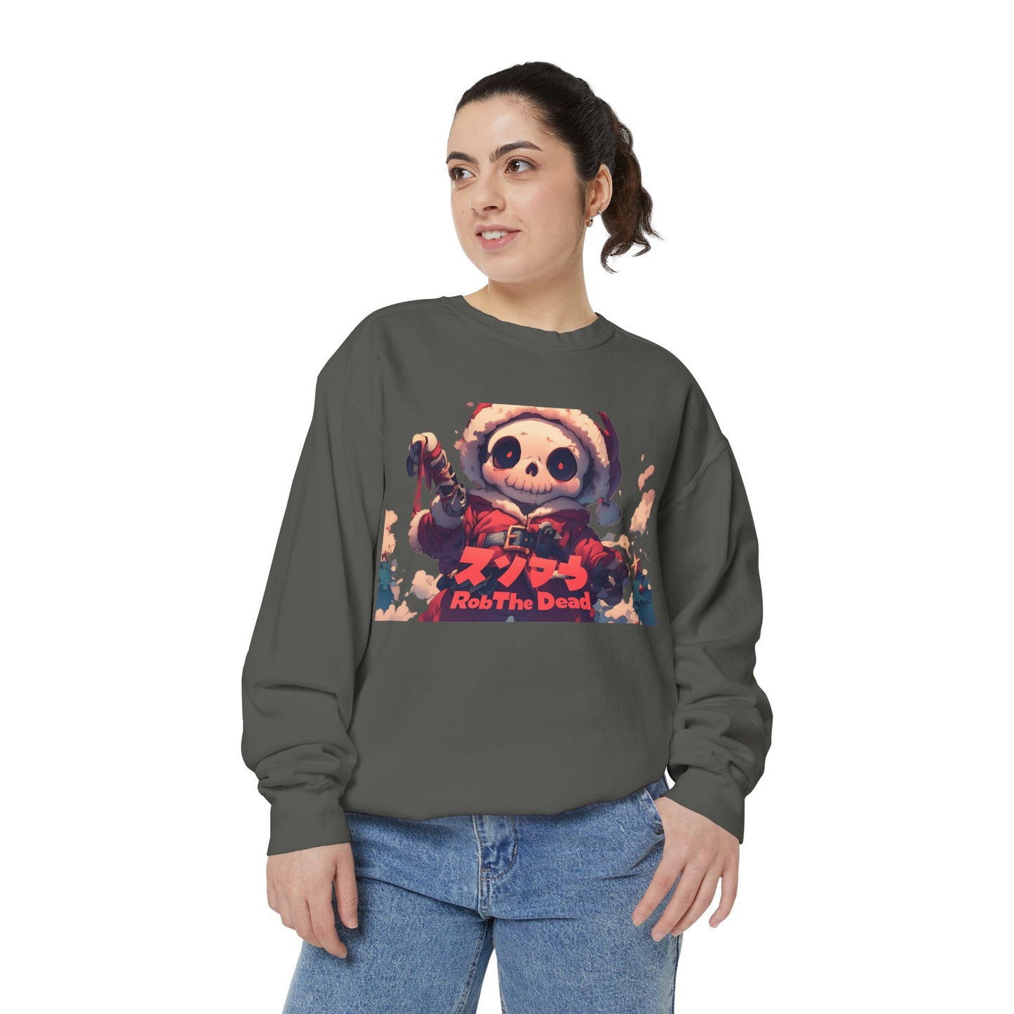 Holiday Skellie Anime Snowman Sweatshirt