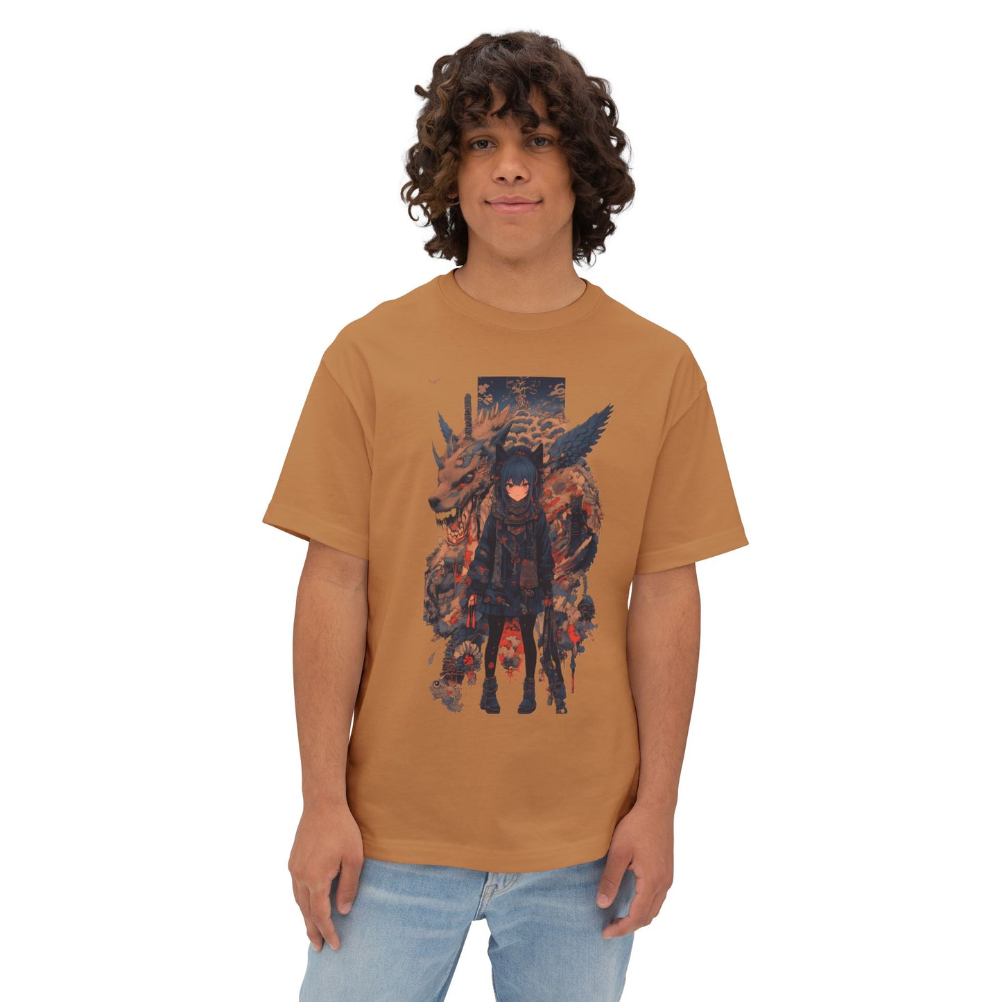 Oversized T-Shirt Dragon Warrior Emblem Tee