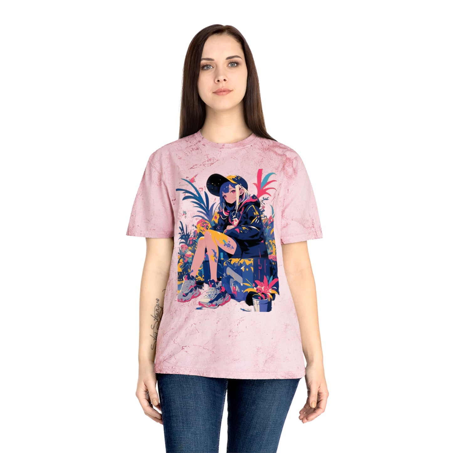 Surrealist Floral Hip Hop Girl T-Shirt