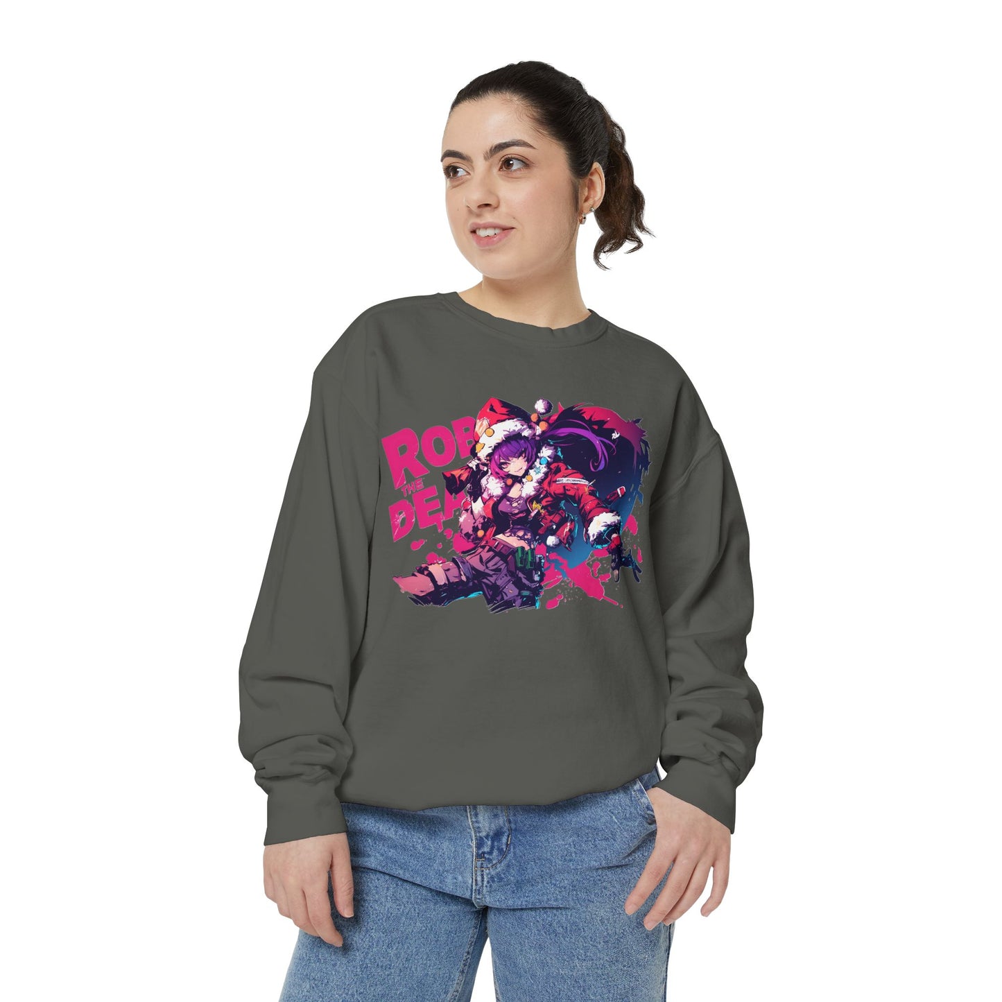 Sweatshirt Holiday Gift Delivery Anime Girl