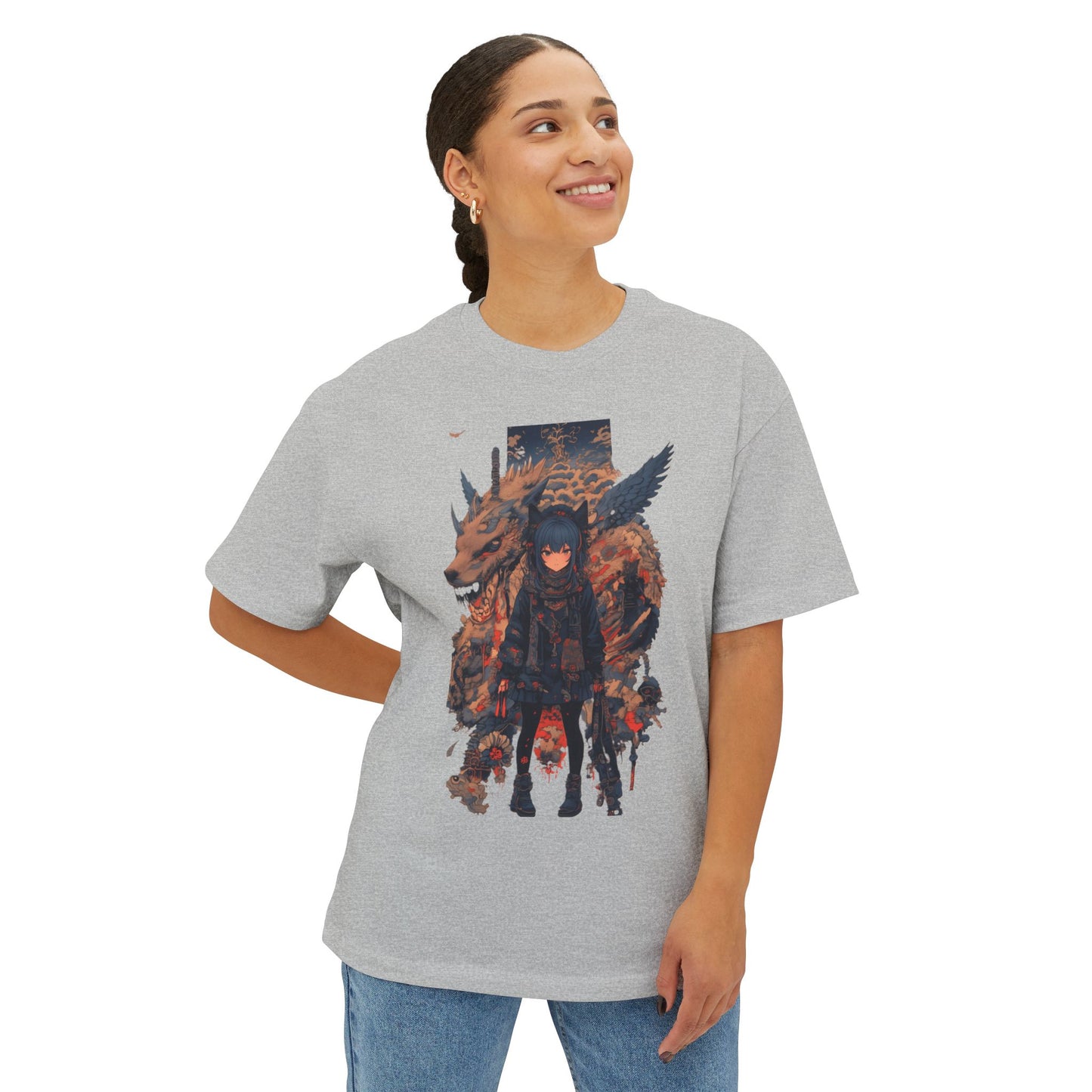 Oversized T-Shirt Dragon Warrior Emblem Tee