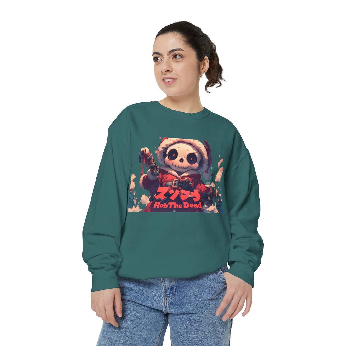 Holiday Skellie Anime Snowman Sweatshirt