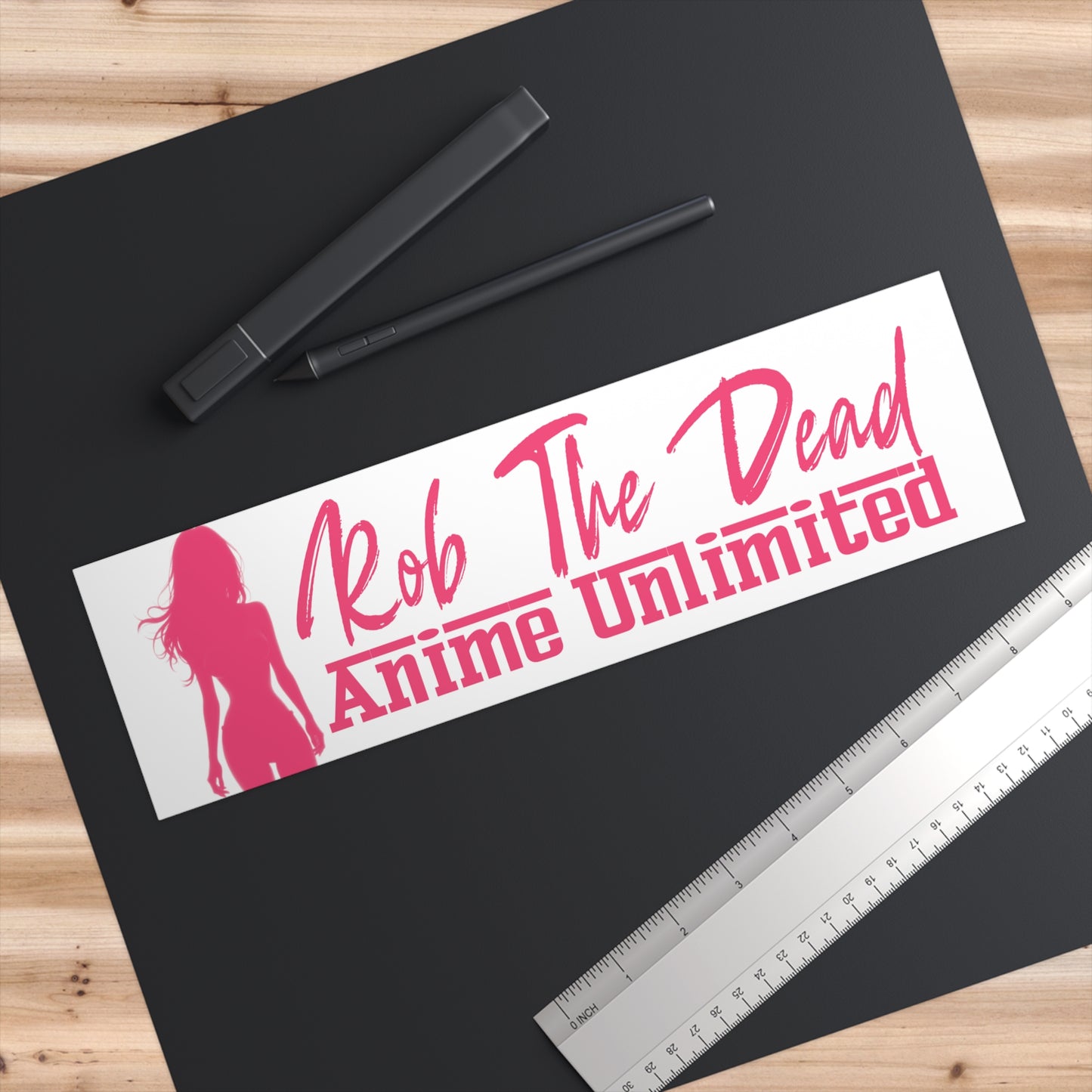 Rob The Dead Logo Sticker- Pink