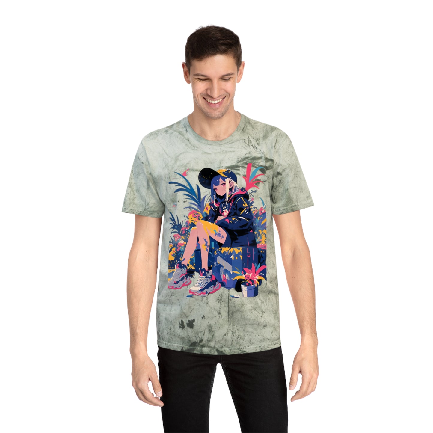 Surrealist Floral Hip Hop Girl T-Shirt