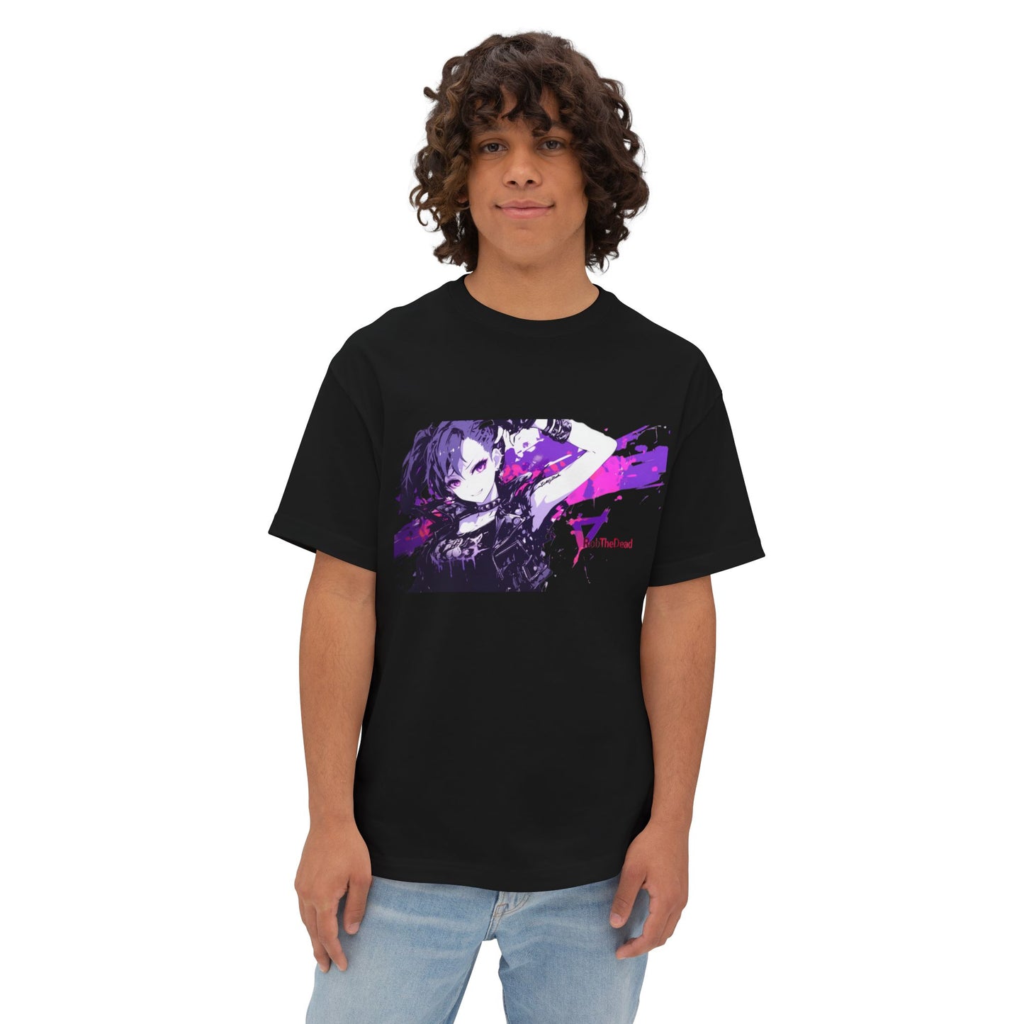 Punk Anime Girl Paint Splatter T-Shirt