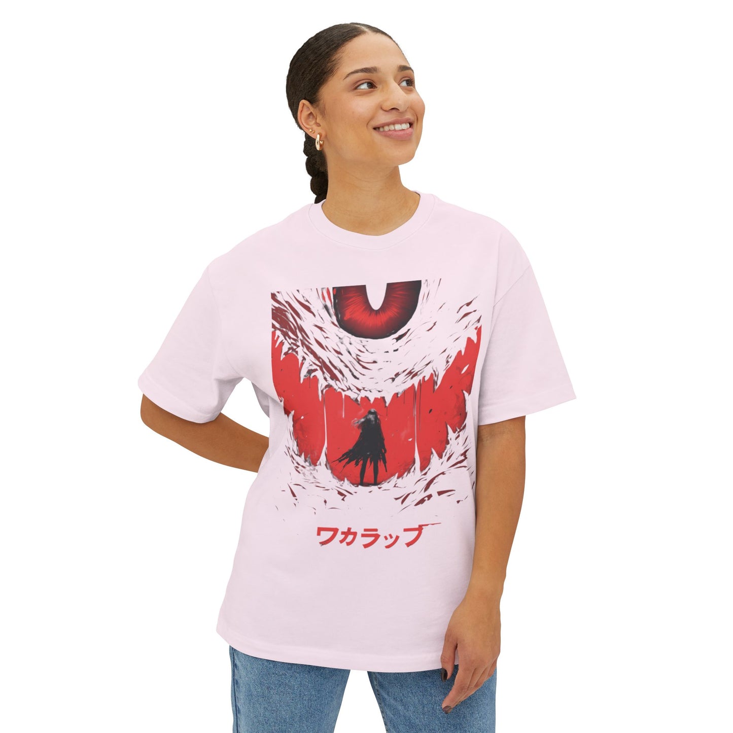 Oversized Tee - Hero Bravely Faces Grand Demon