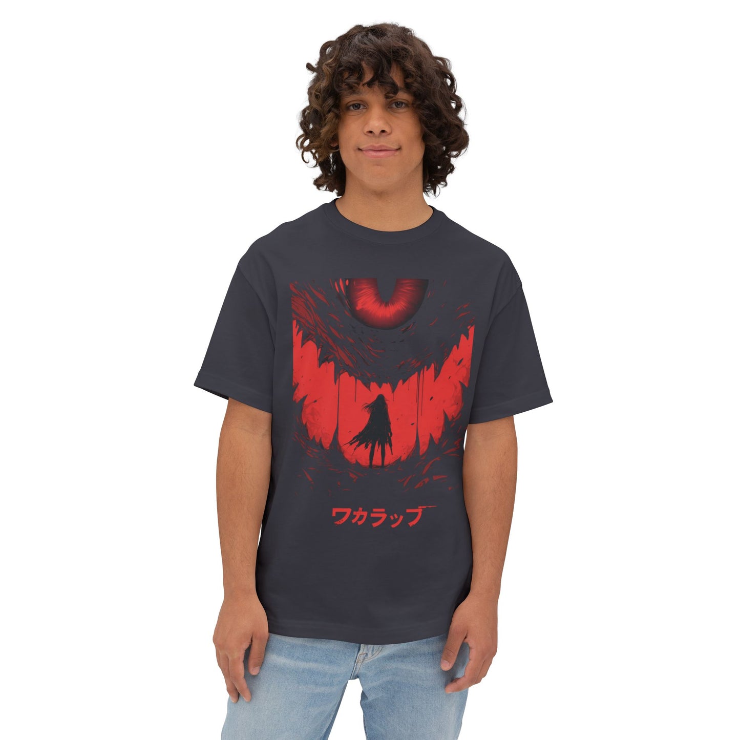 Oversized Tee - Hero Bravely Faces Grand Demon