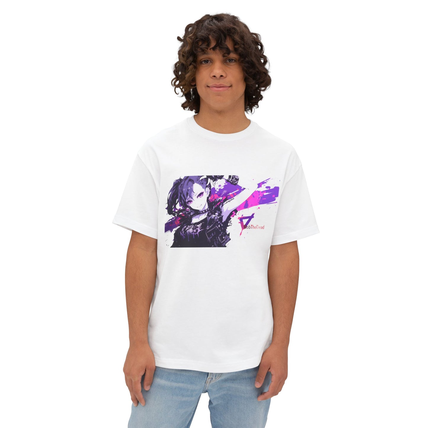 Punk Anime Girl Paint Splatter T-Shirt