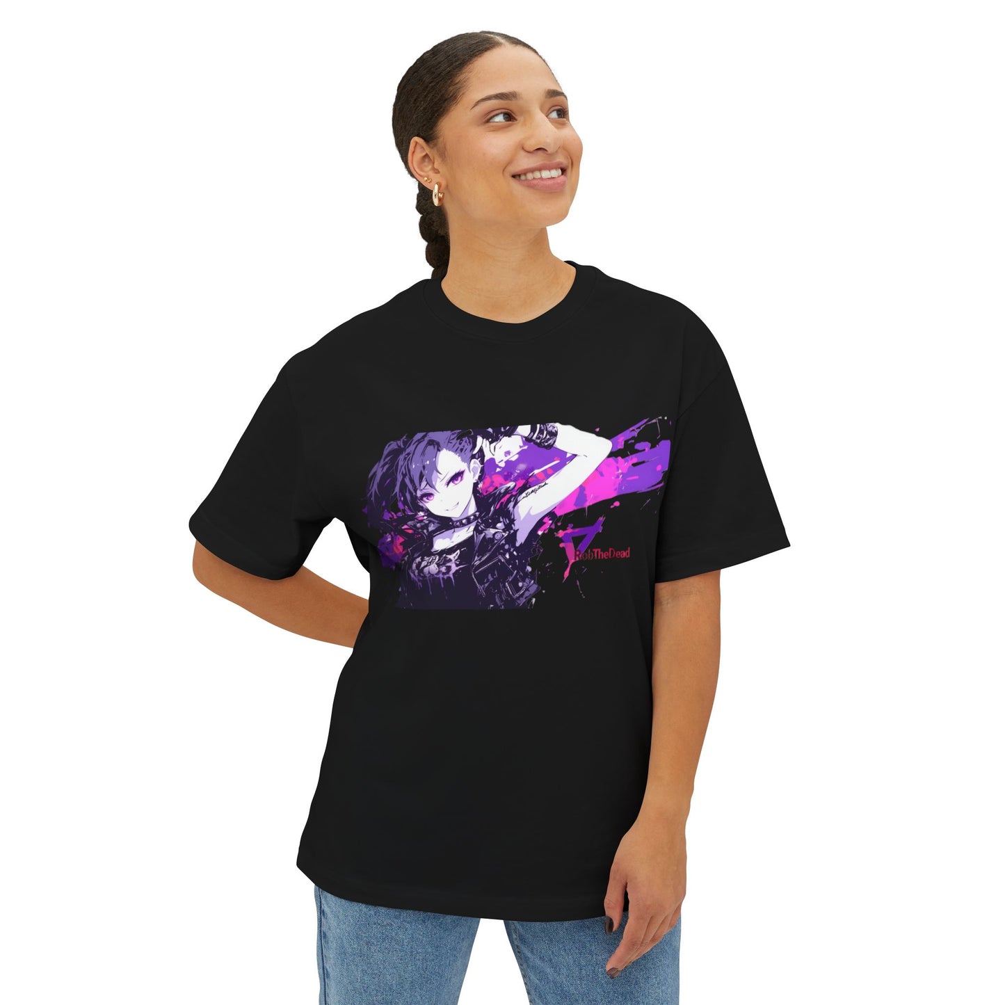 Punk Anime Girl Paint Splatter T-Shirt