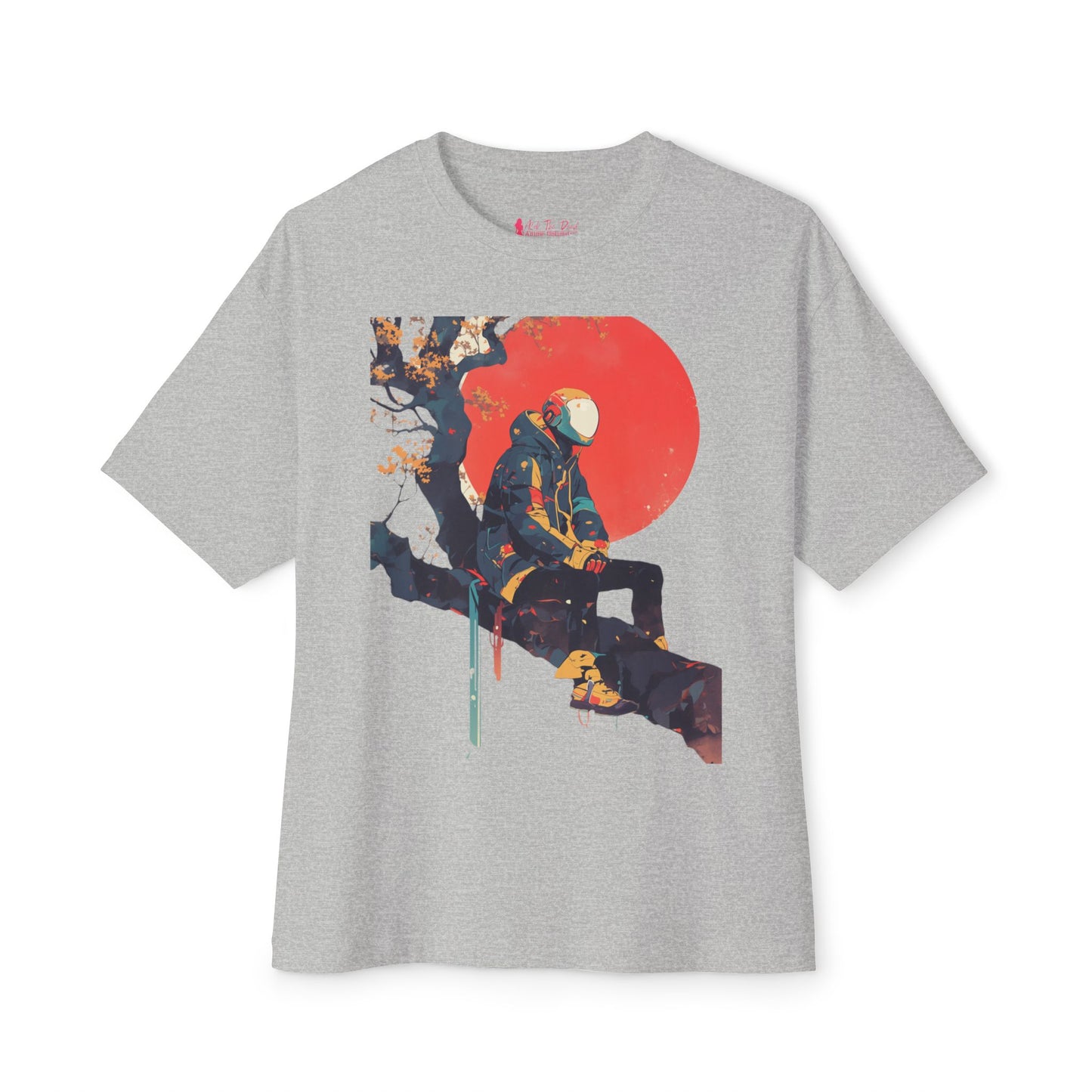 Oversized Tee - Cyber Kid Resting on Tree Branch