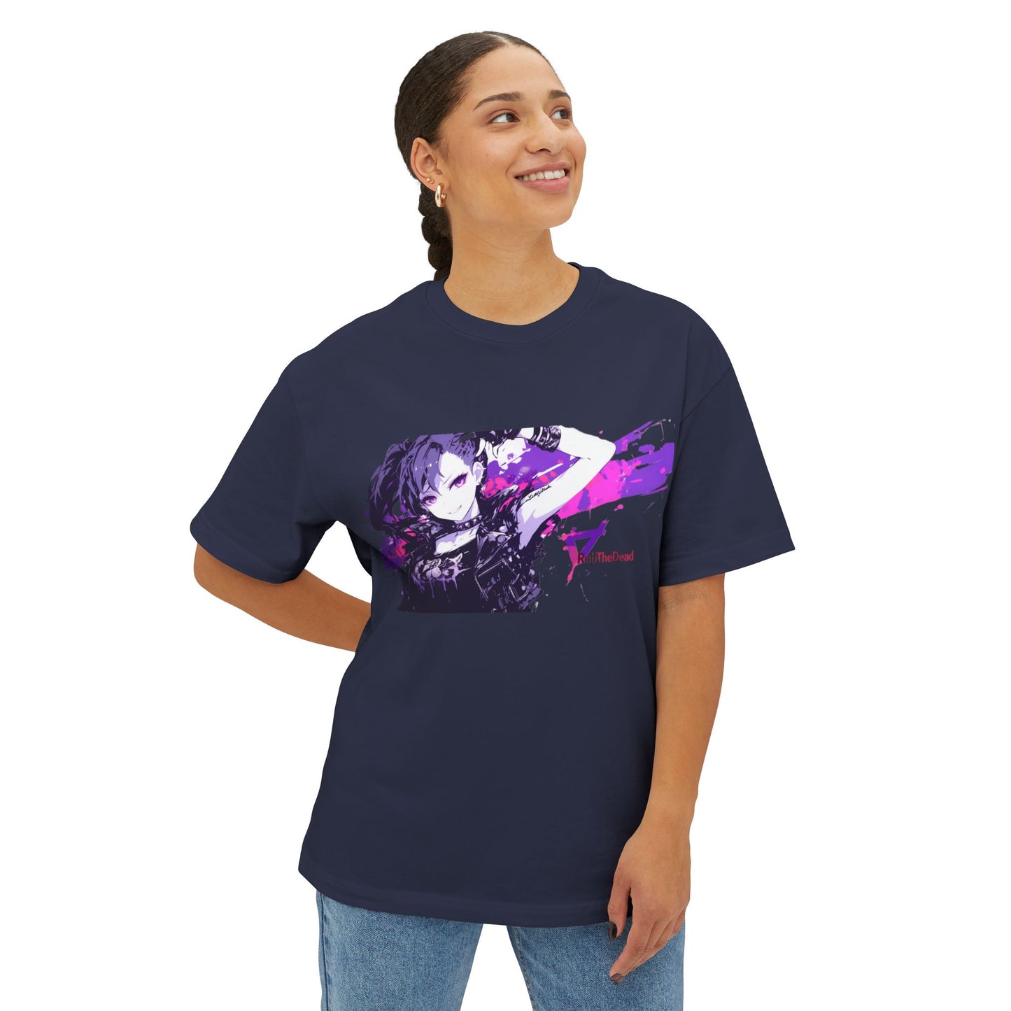 Punk Anime Girl Paint Splatter T-Shirt