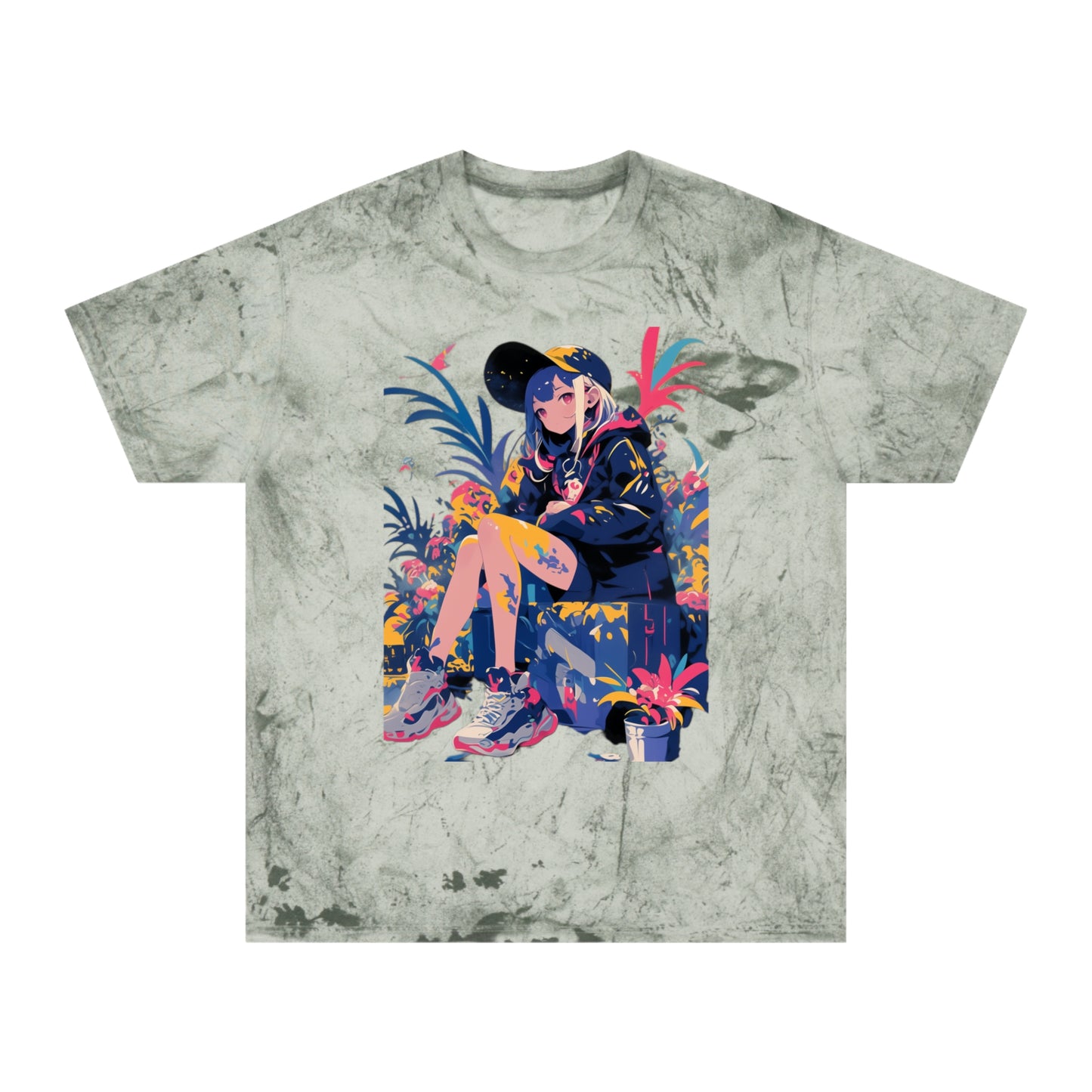 Surrealist Floral Hip Hop Girl T-Shirt