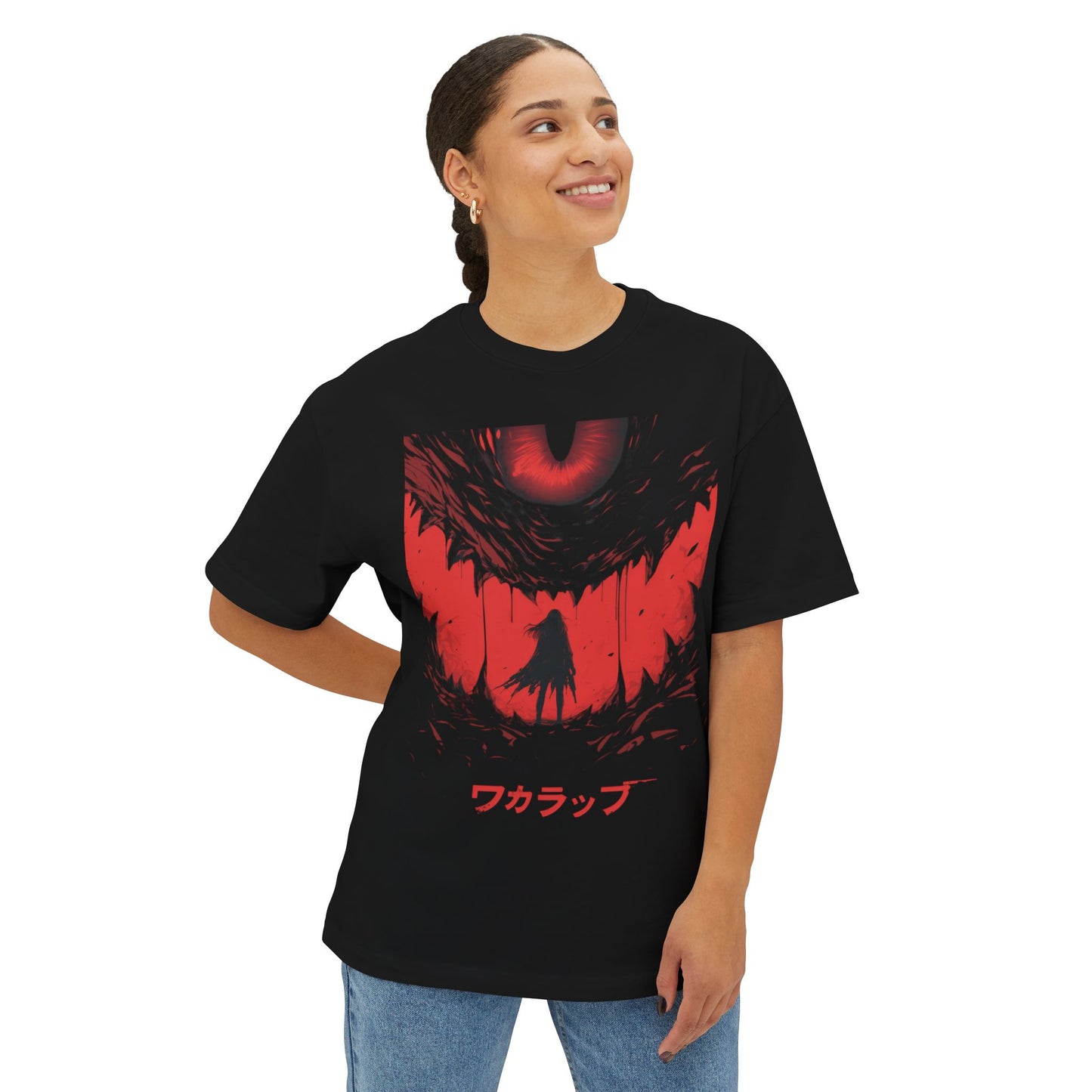 Oversized Tee - Hero Bravely Faces Grand Demon