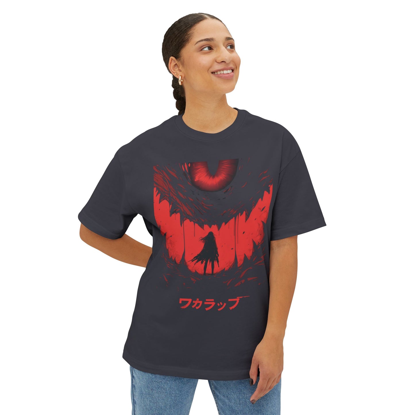 Oversized Tee - Hero Bravely Faces Grand Demon