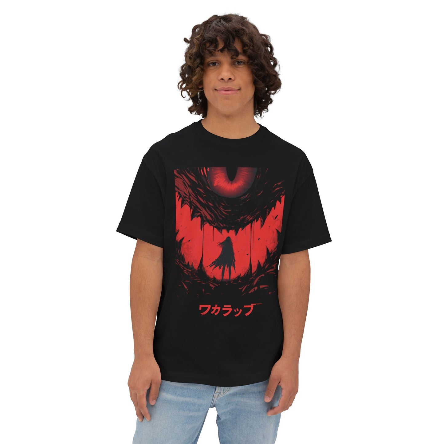 Oversized Tee - Hero Bravely Faces Grand Demon