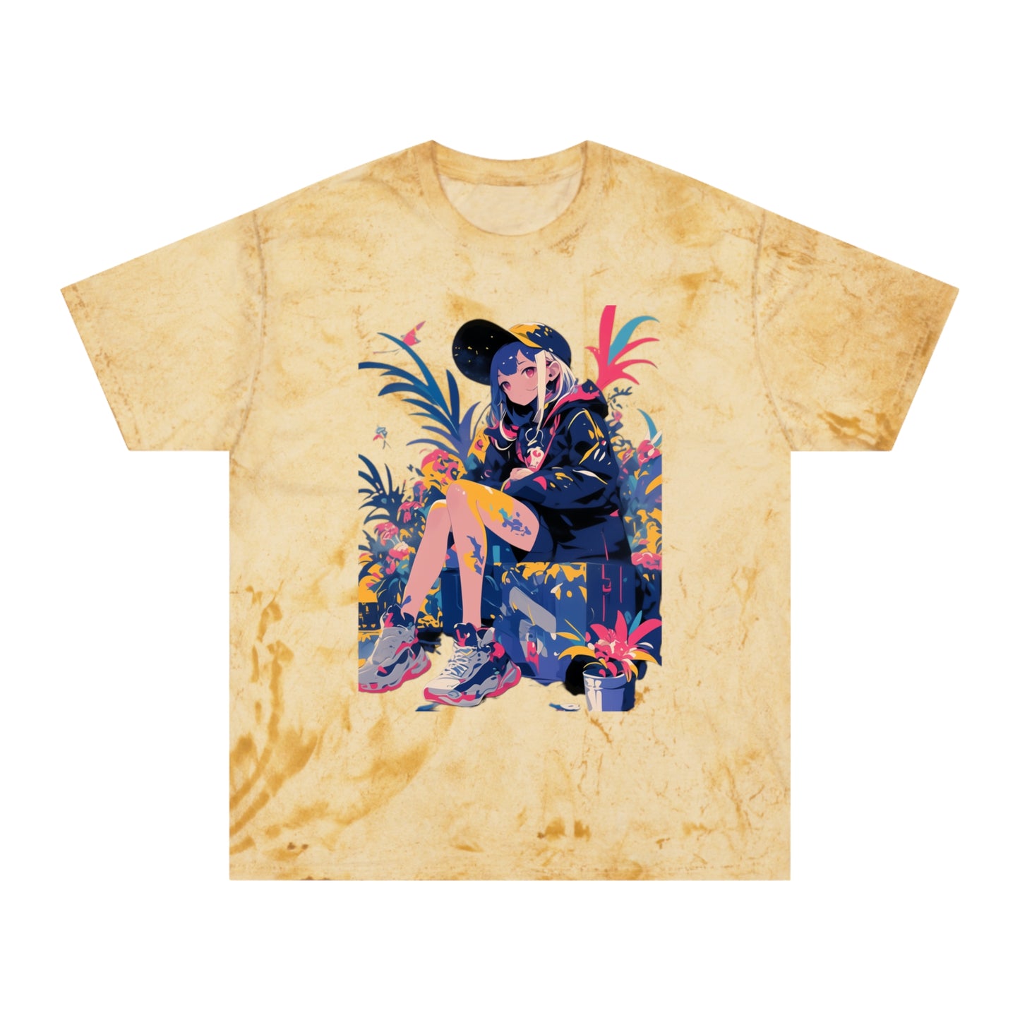 Surrealist Floral Hip Hop Girl T-Shirt