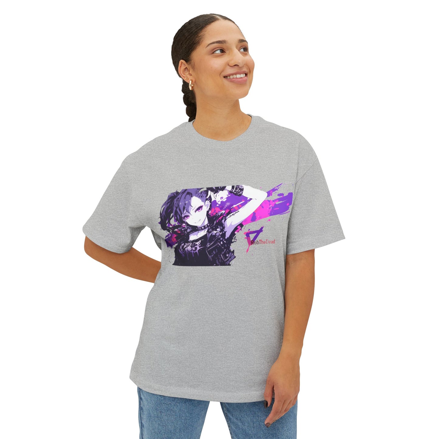 Punk Anime Girl Paint Splatter T-Shirt