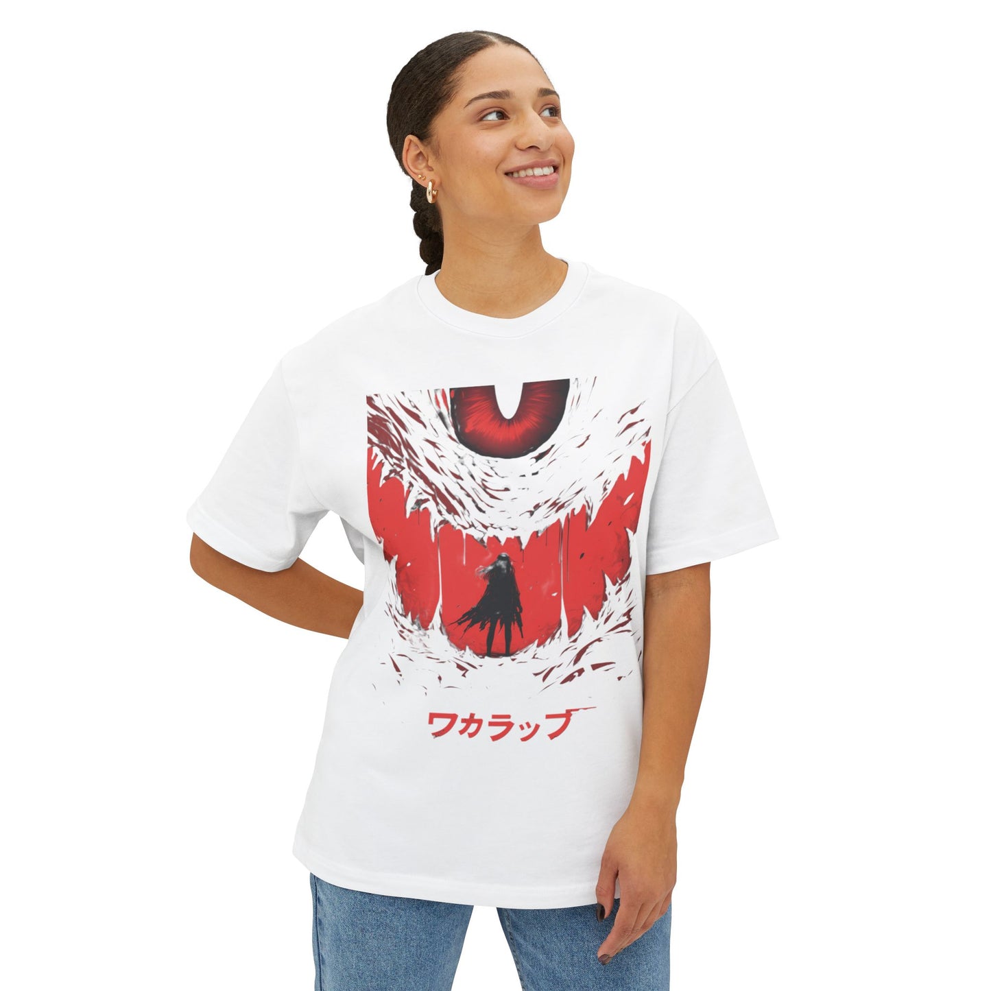 Oversized Tee - Hero Bravely Faces Grand Demon