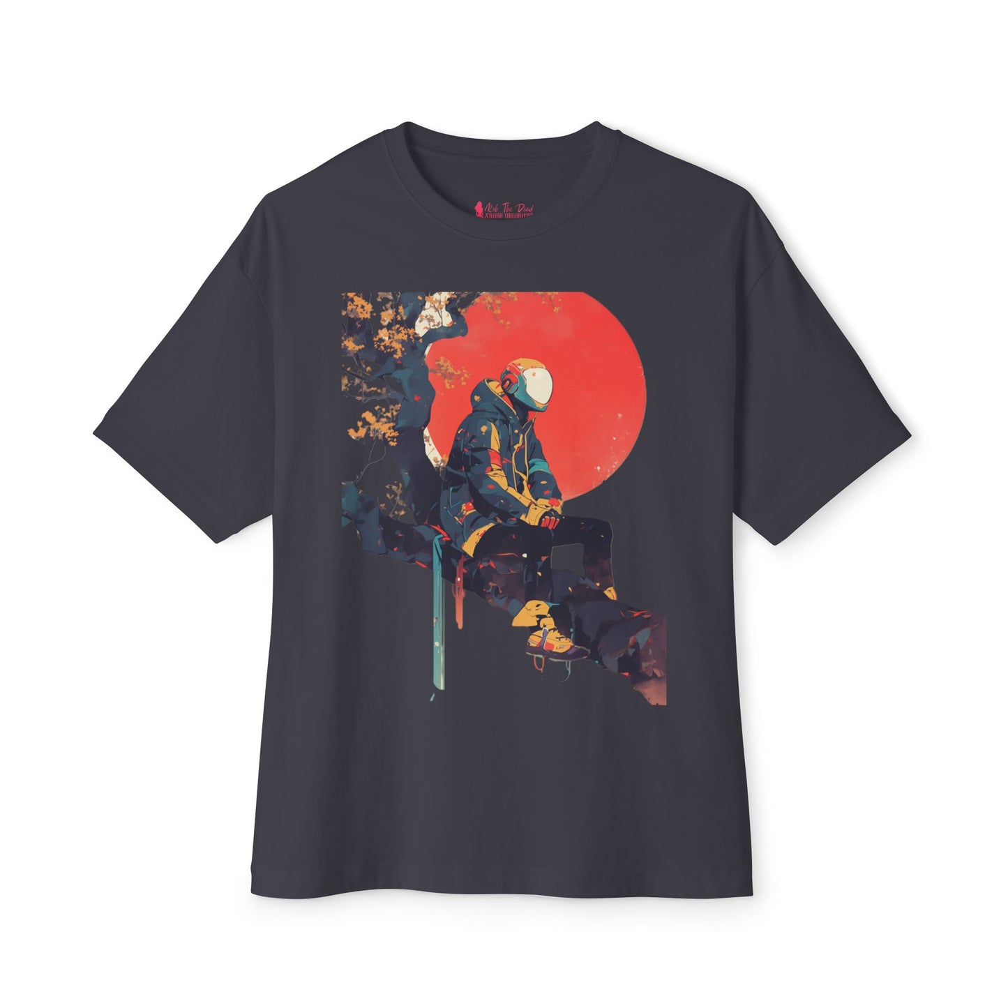 Oversized Tee - Cyber Kid Resting on Tree Branch