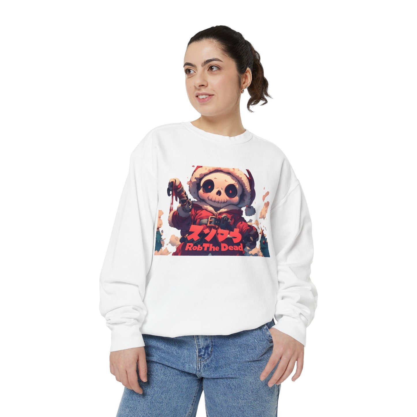 Holiday Skellie Anime Snowman Sweatshirt