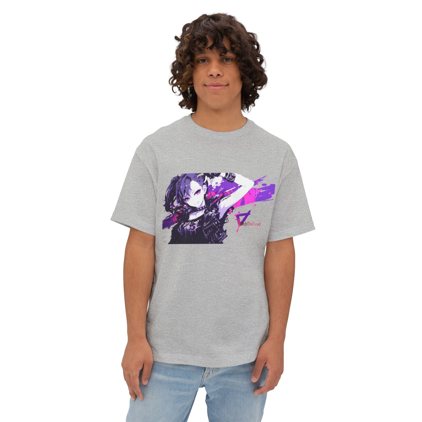 Punk Anime Girl Paint Splatter T-Shirt