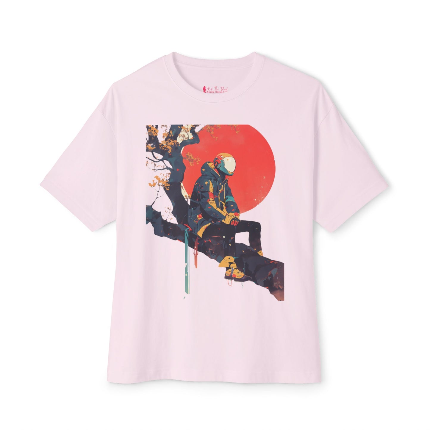 Oversized Tee - Cyber Kid Resting on Tree Branch