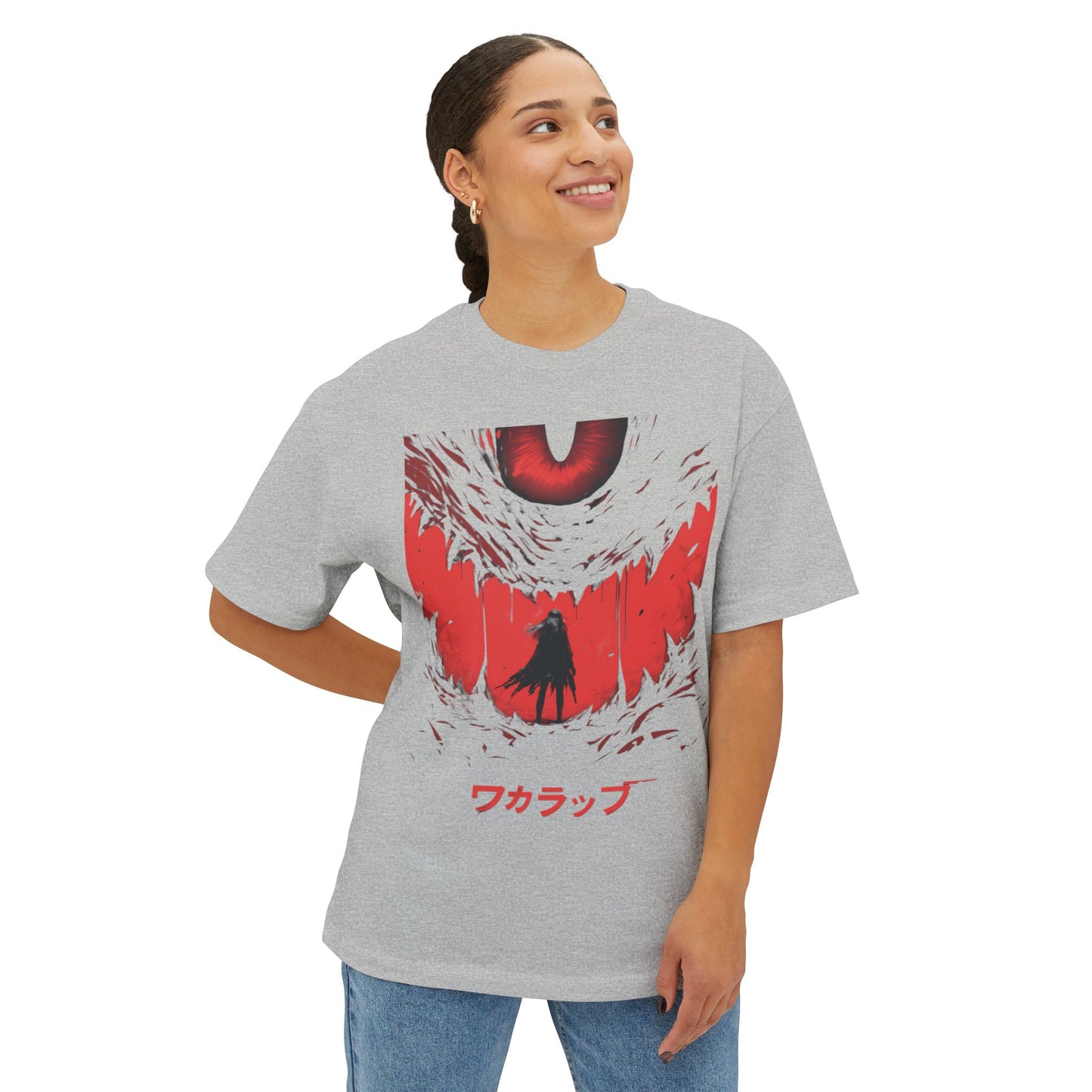 Oversized Tee - Hero Bravely Faces Grand Demon