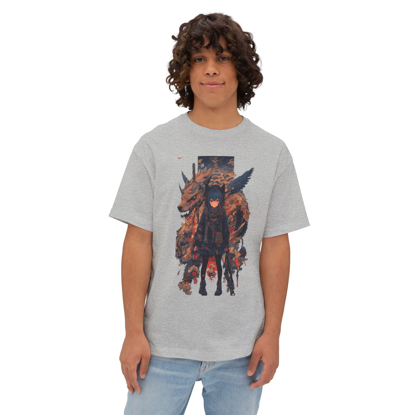 Oversized T-Shirt Dragon Warrior Emblem Tee