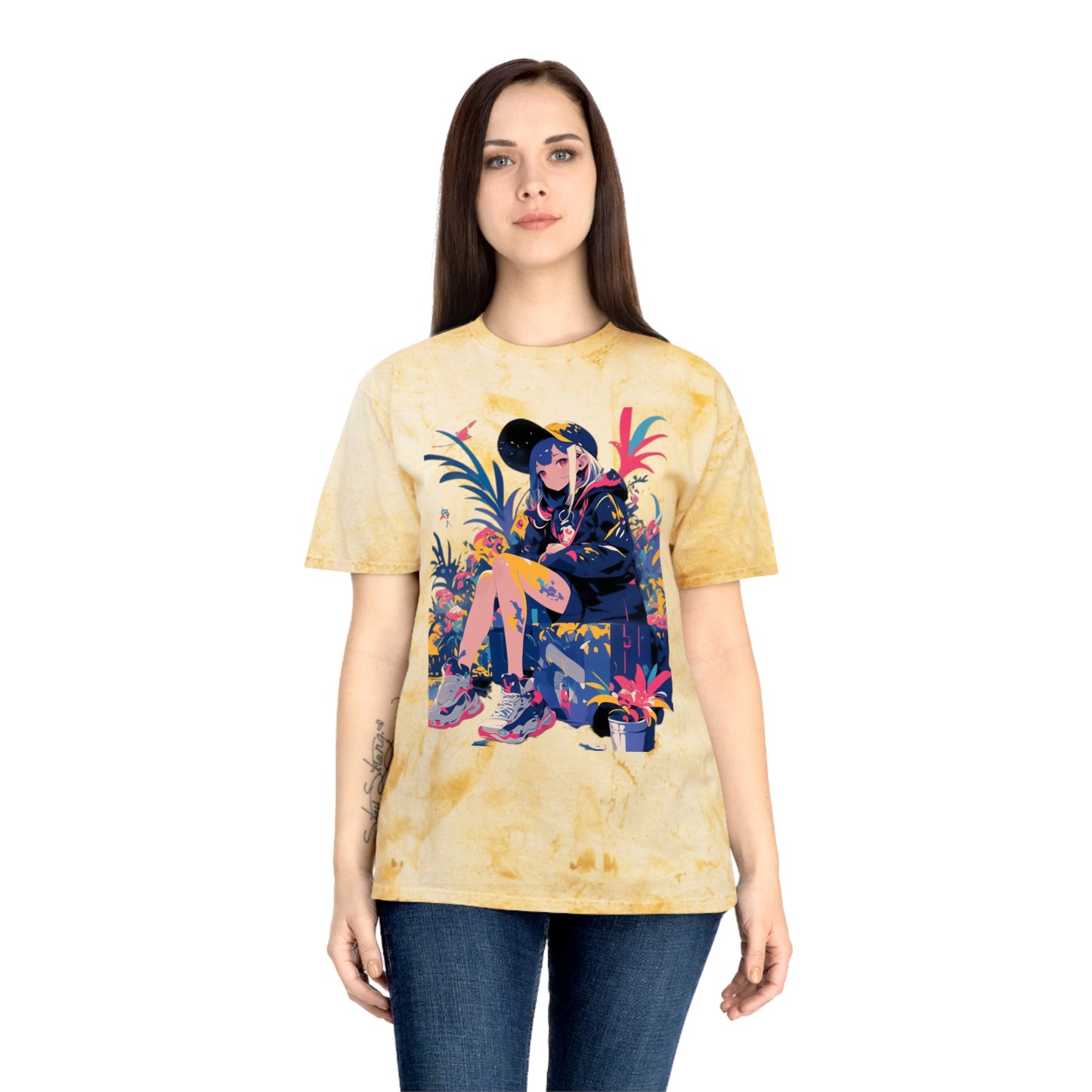 Surrealist Floral Hip Hop Girl T-Shirt