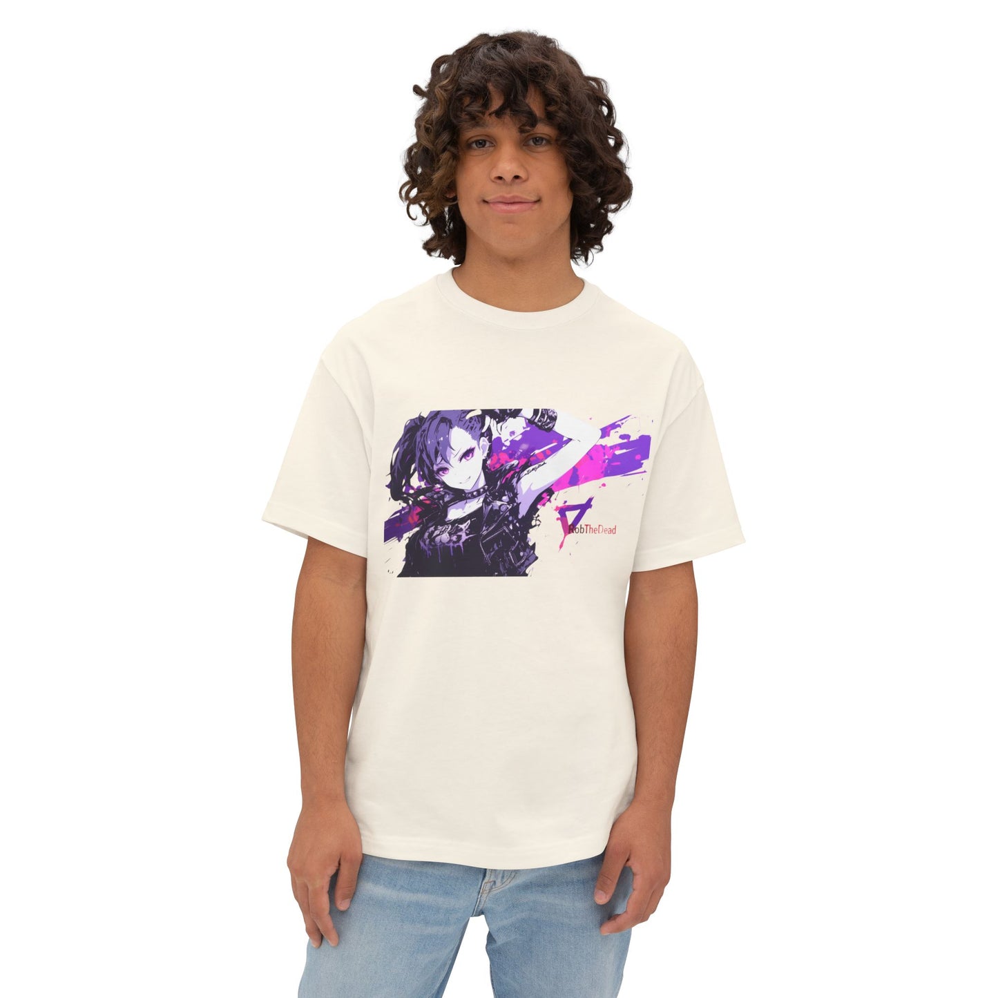 Punk Anime Girl Paint Splatter T-Shirt