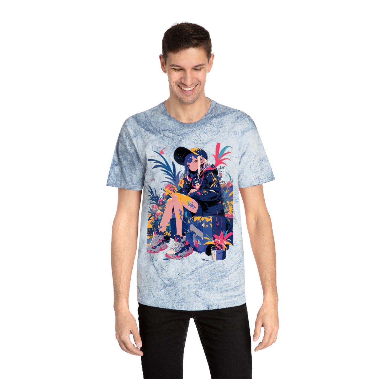 Surrealist Floral Hip Hop Girl T-Shirt