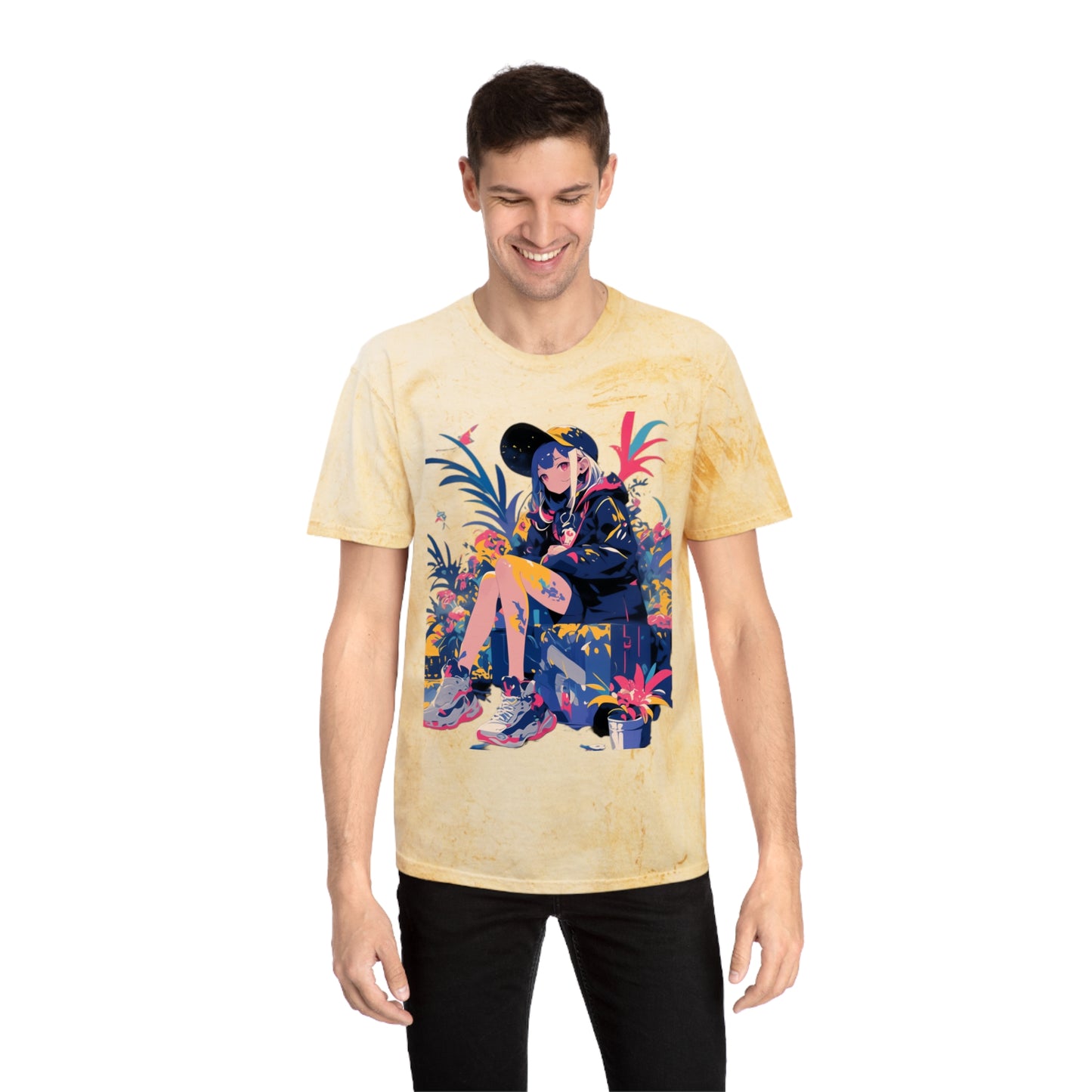 Surrealist Floral Hip Hop Girl T-Shirt