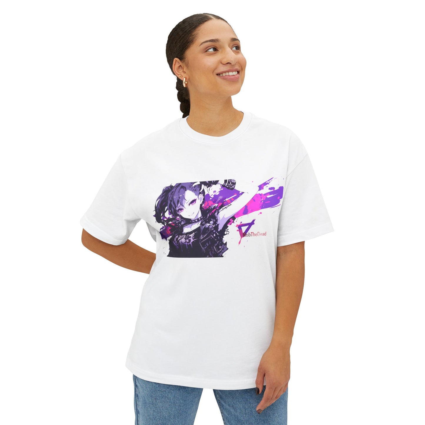 Punk Anime Girl Paint Splatter T-Shirt