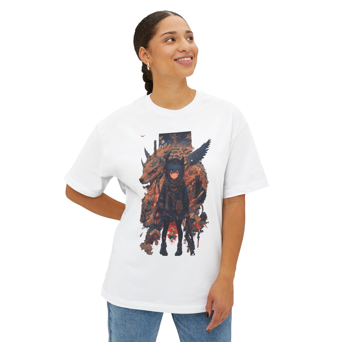 Oversized T-Shirt Dragon Warrior Emblem Tee