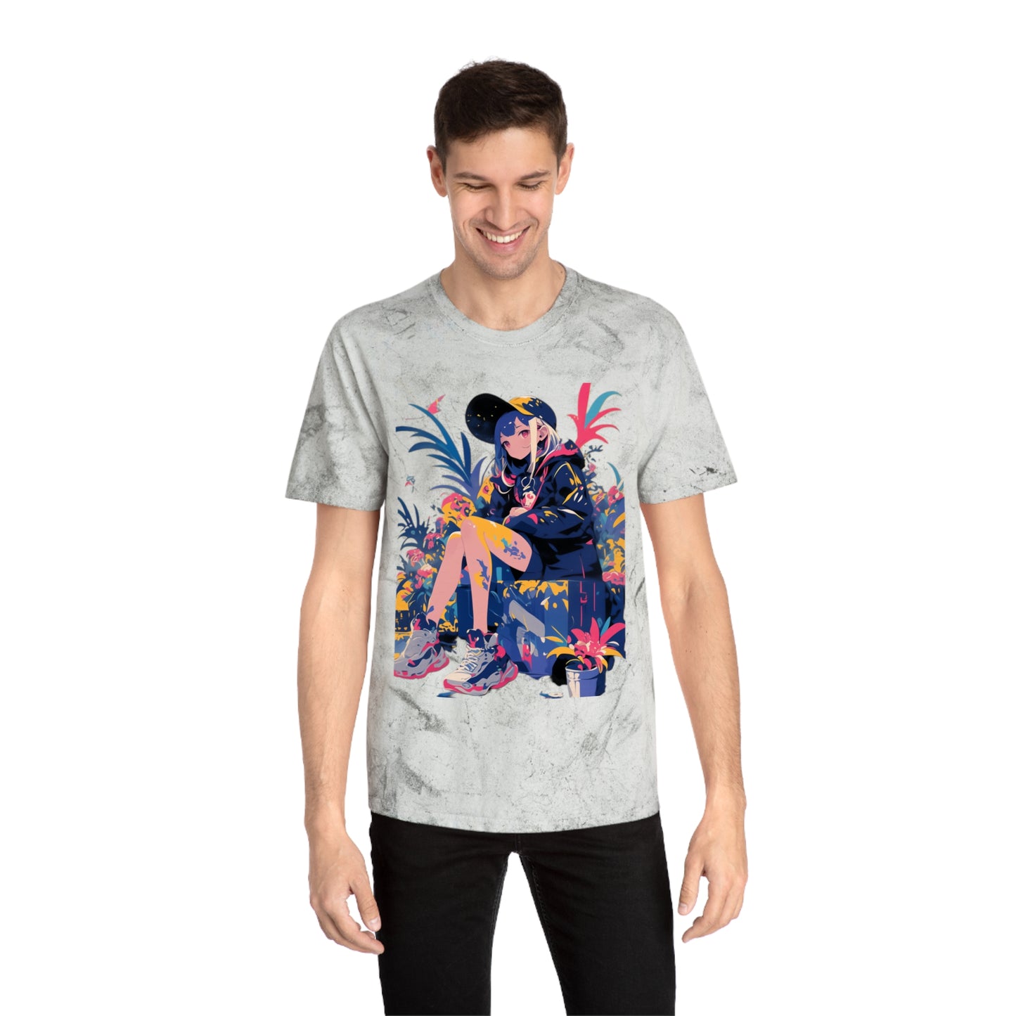 Surrealist Floral Hip Hop Girl T-Shirt