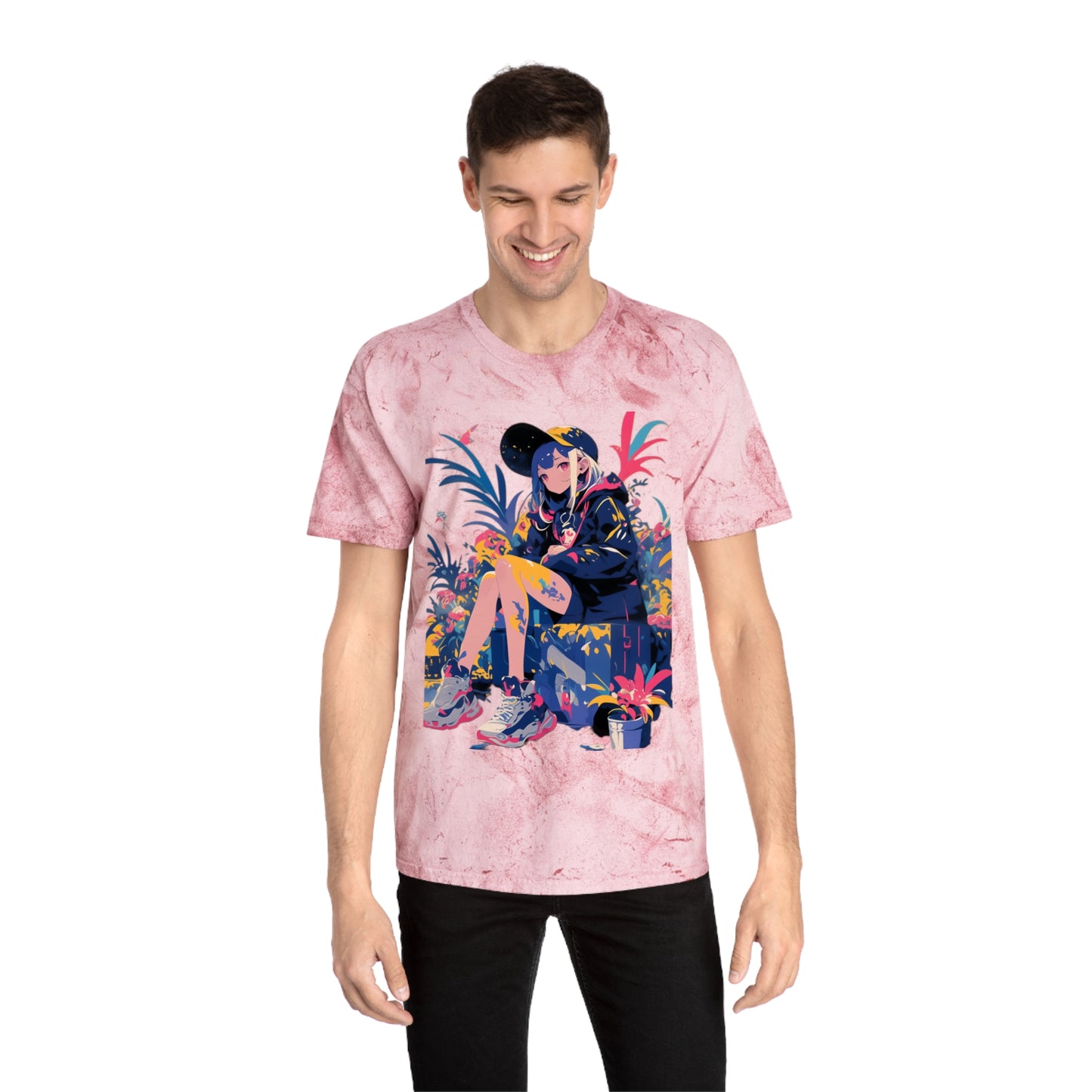 Surrealist Floral Hip Hop Girl T-Shirt