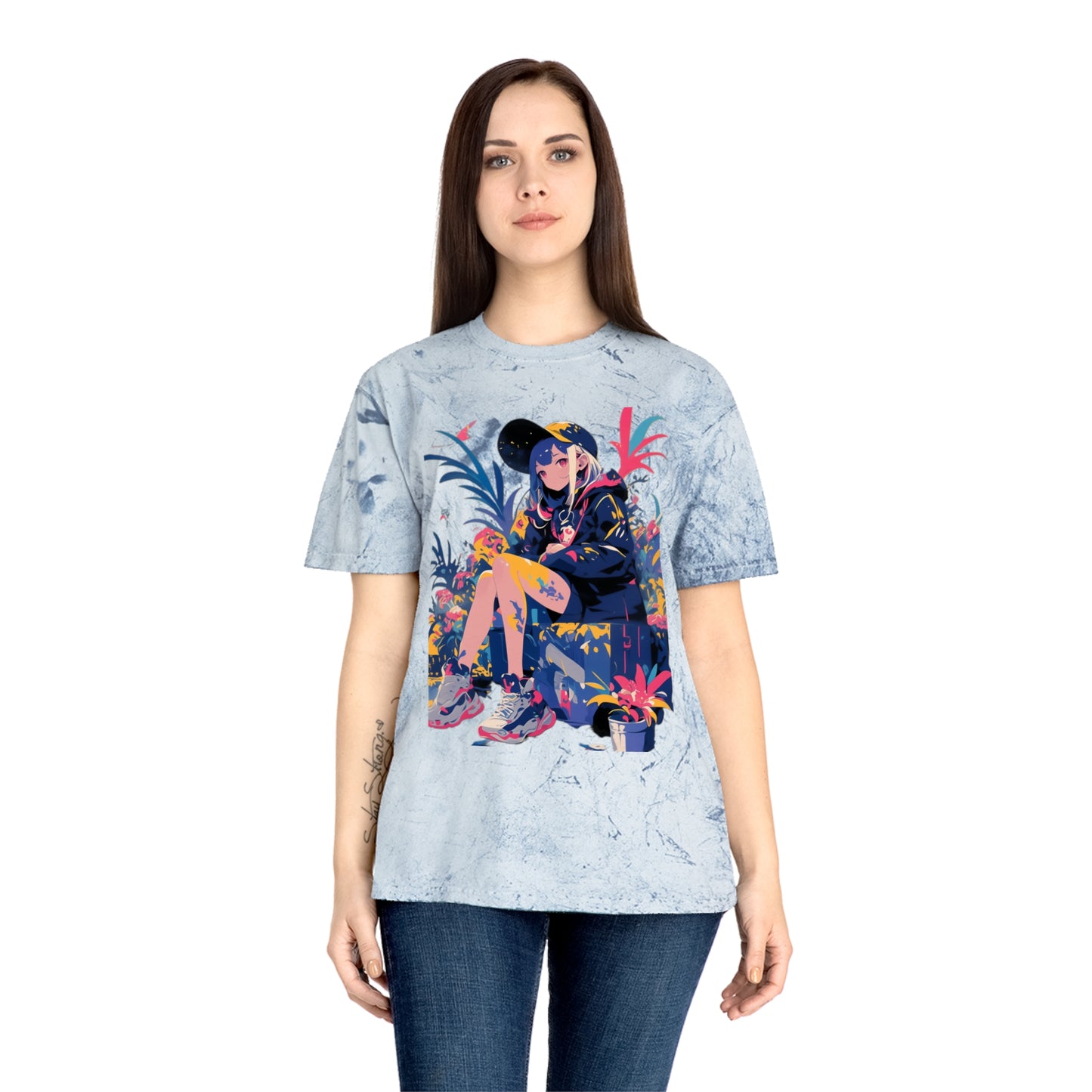 Surrealist Floral Hip Hop Girl T-Shirt