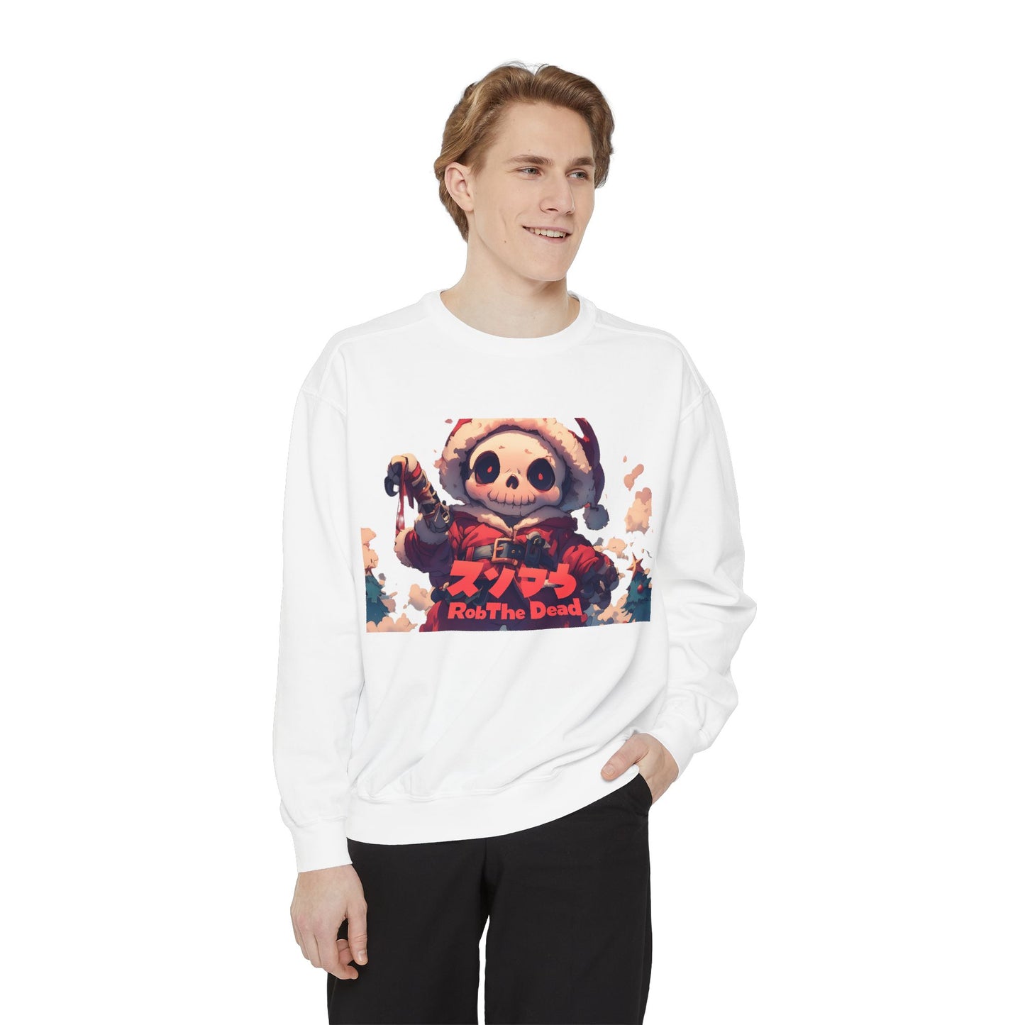 Holiday Skellie Anime Snowman Sweatshirt