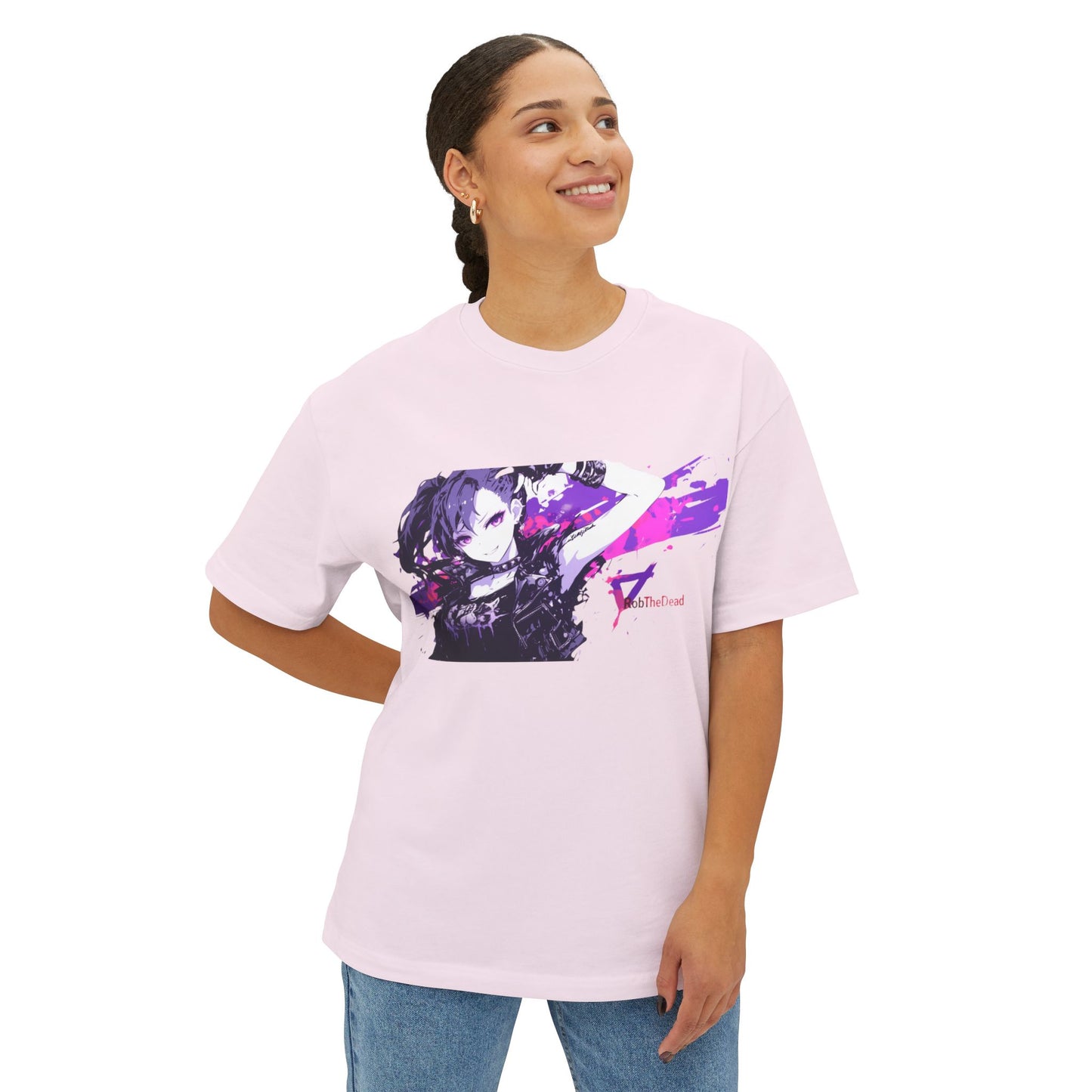 Punk Anime Girl Paint Splatter T-Shirt