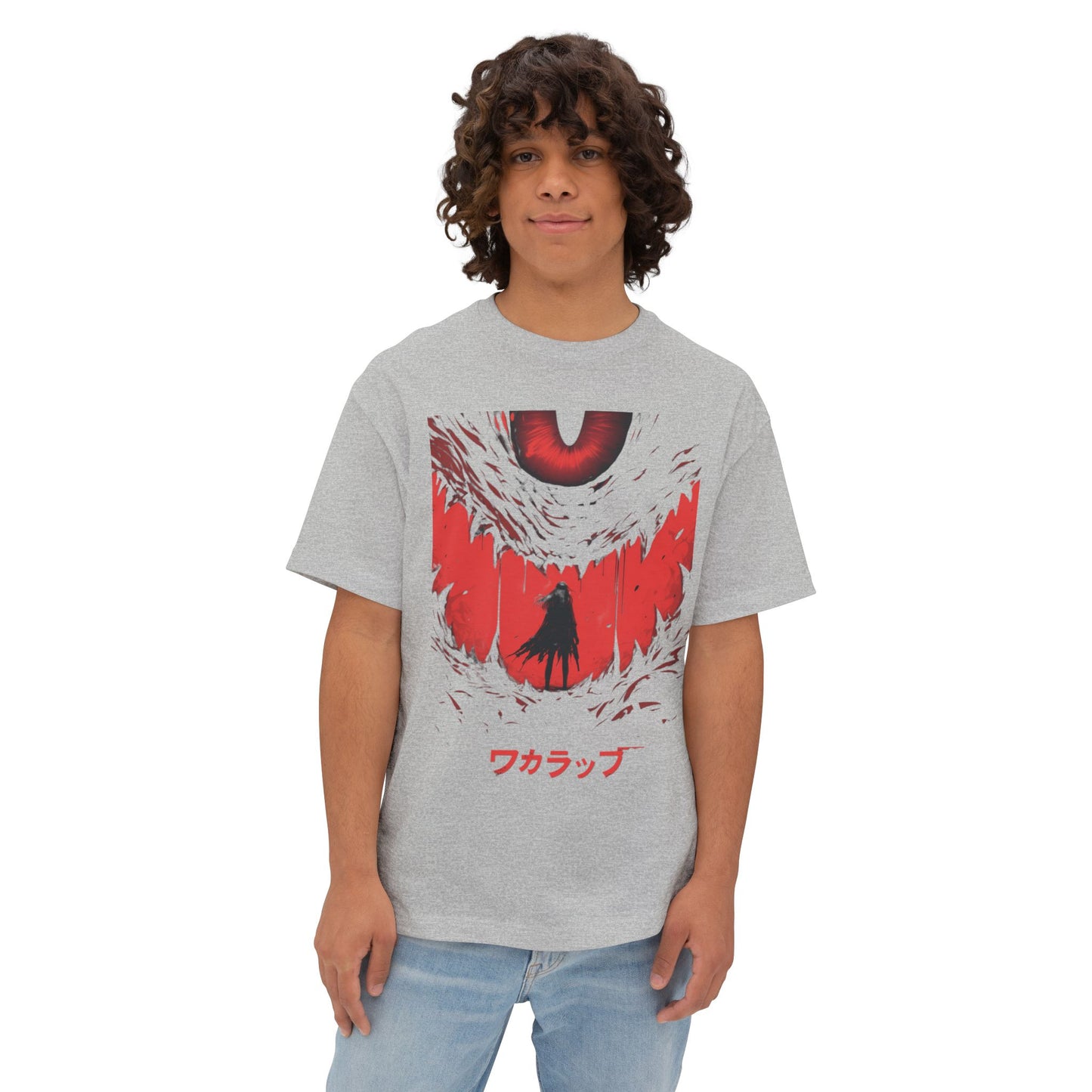 Oversized Tee - Hero Bravely Faces Grand Demon